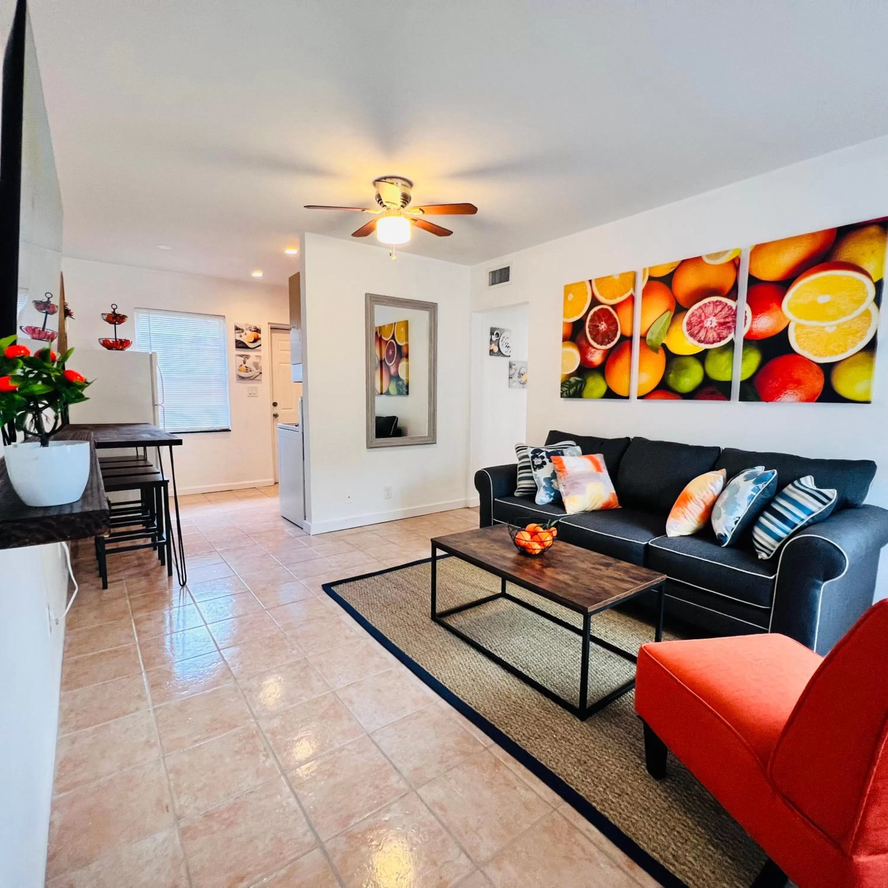 Living room in CocoBay 2BR Condos Near Beach, Galleria Mall, Wilton Manors, Cruise Port