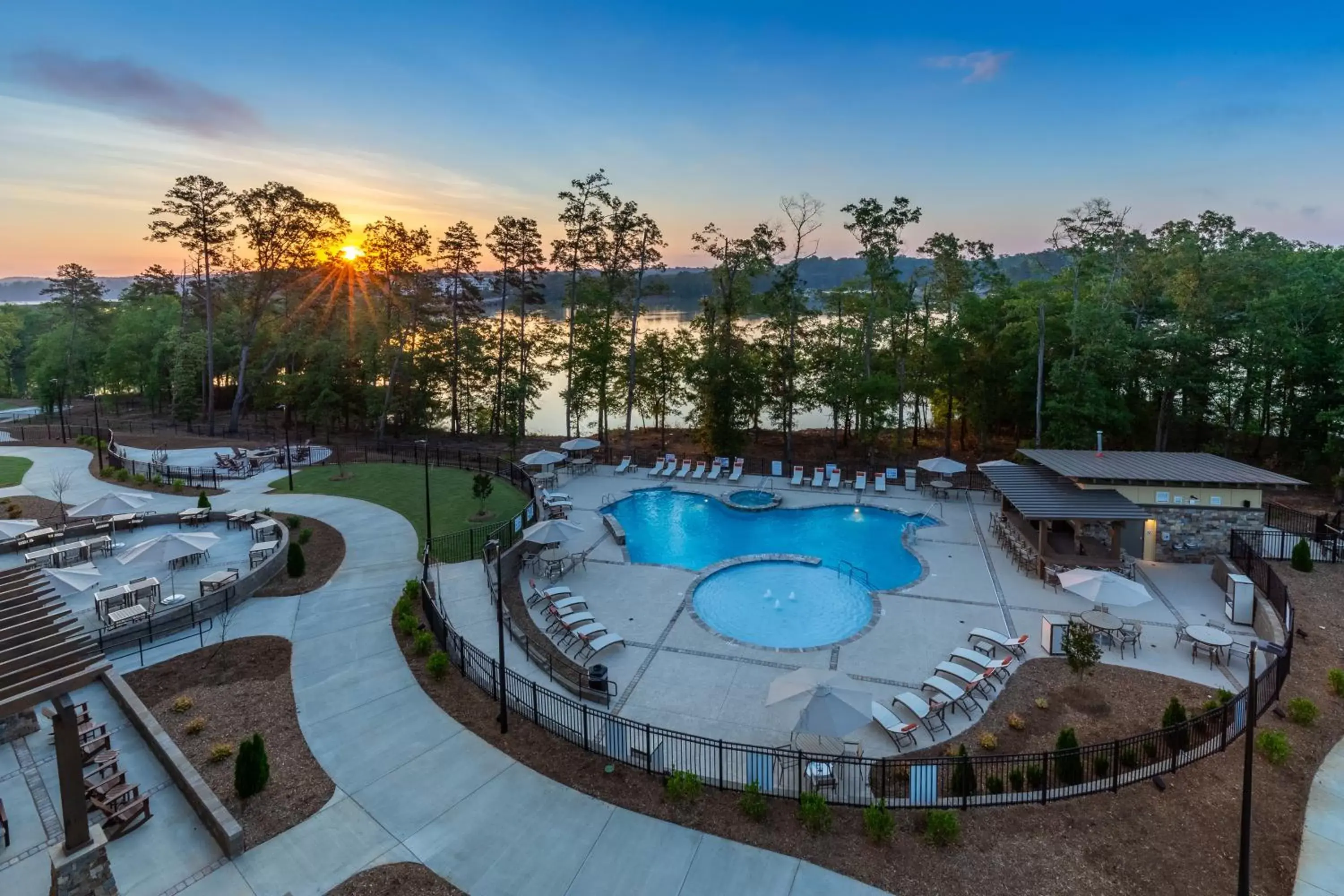 Pool View in Lakeside Lodge Clemson
