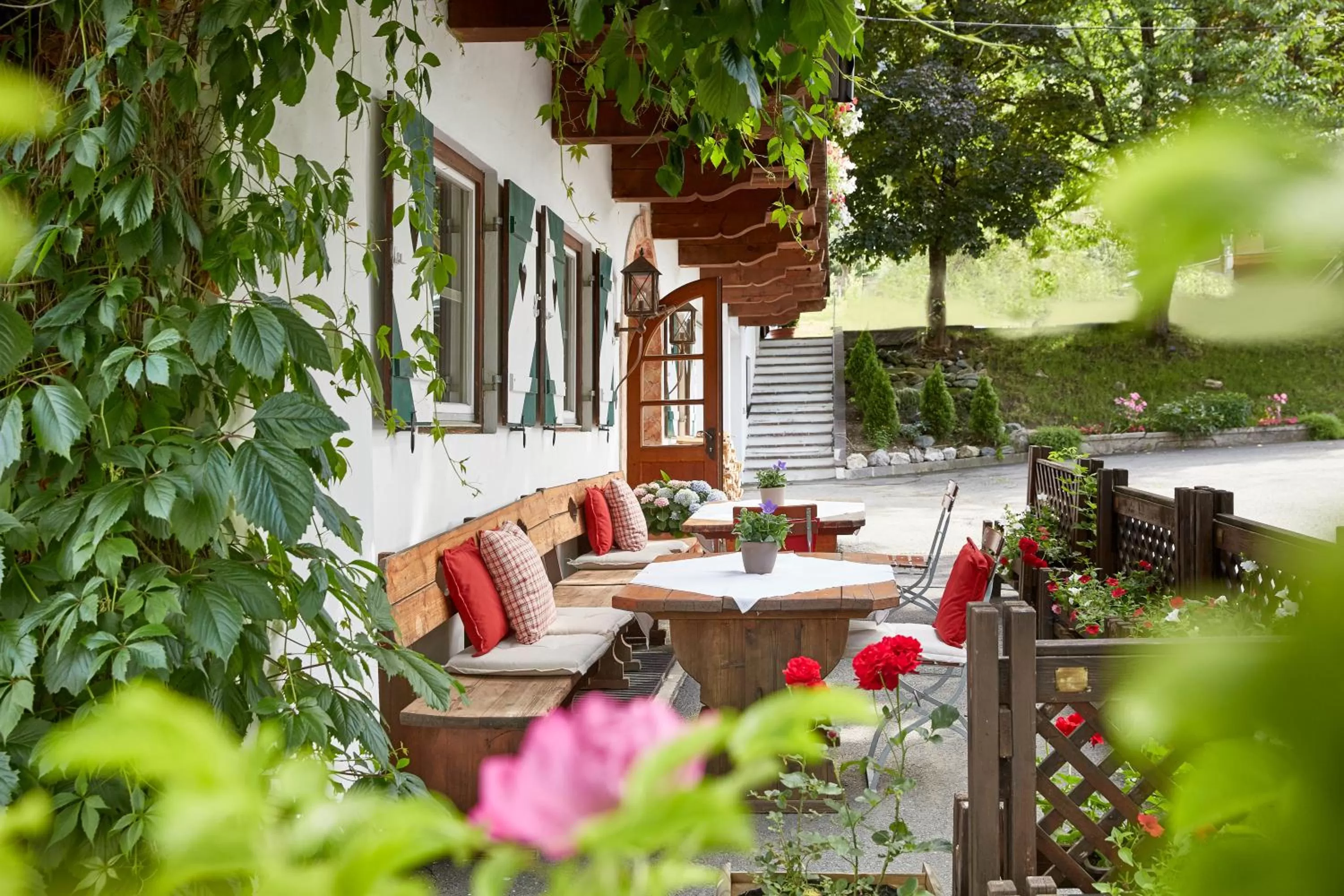 Balcony/Terrace in Landsitz Römerhof - Hotel Apartments