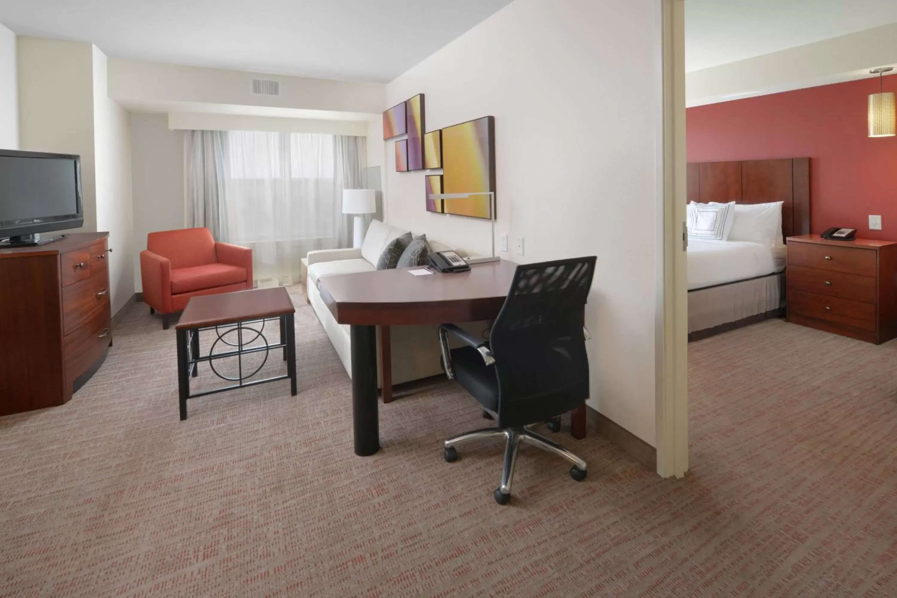 Bedroom, Seating Area in Residence Inn by Marriott Dallas Plano The Colony