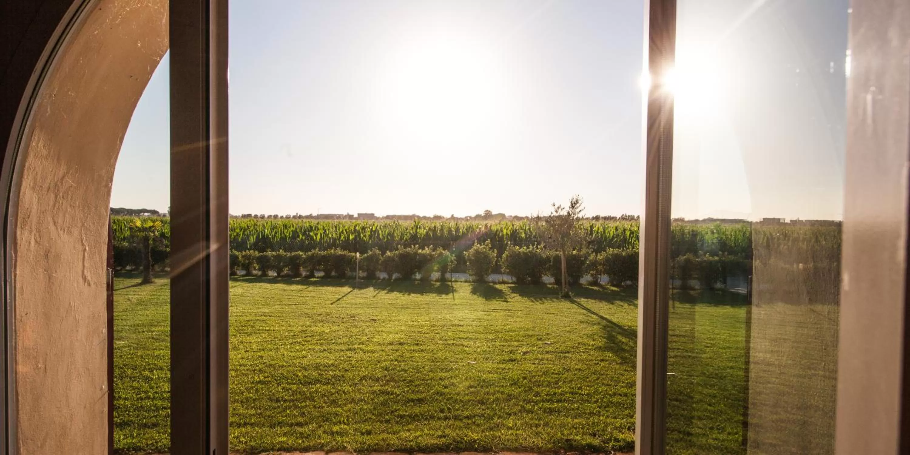 Garden view in Cascina Canova