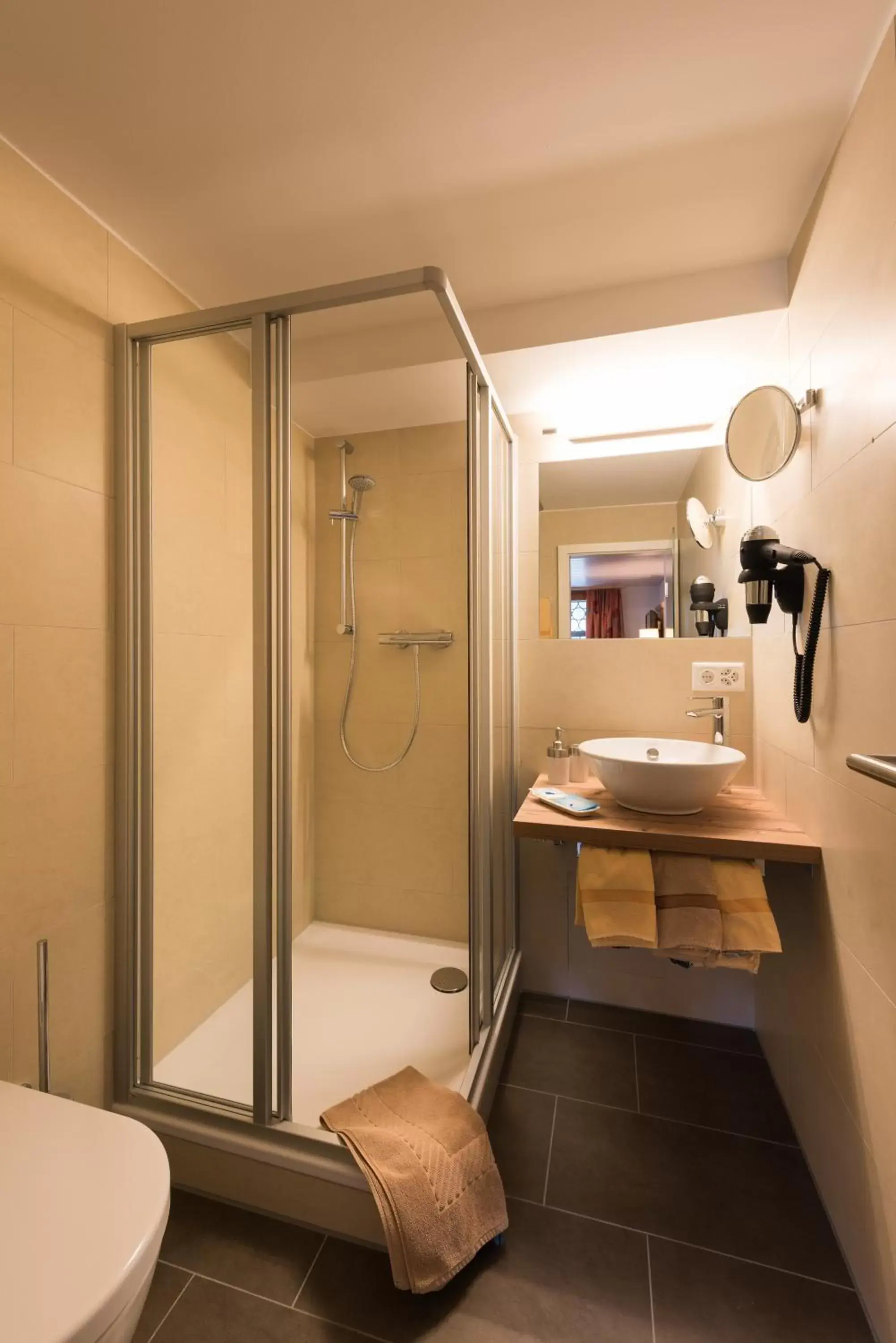 Shower, Bathroom in Hotel Restaurant Hirschen