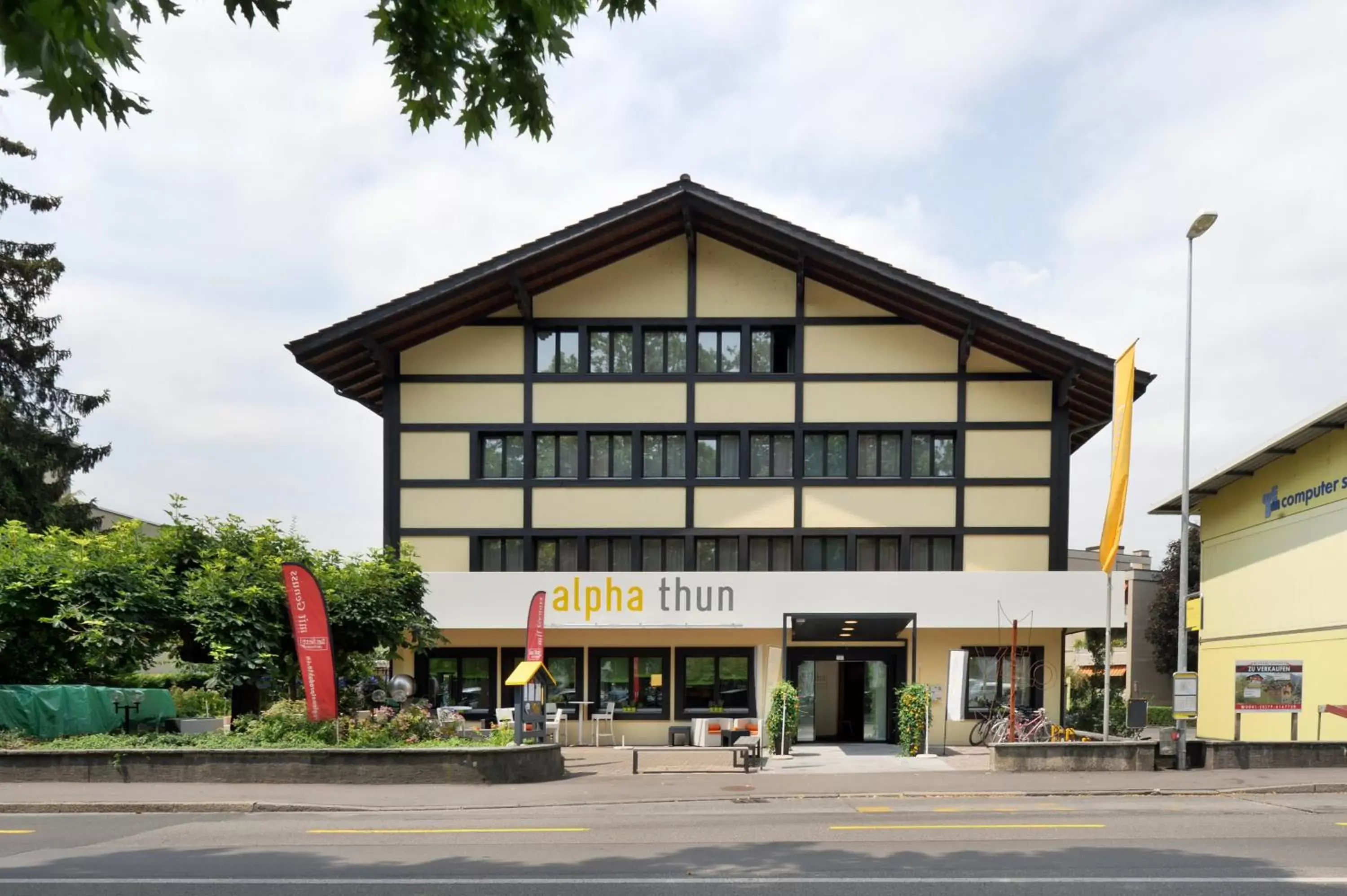 Facade/entrance, Property Building in Hotel Alpha Thun