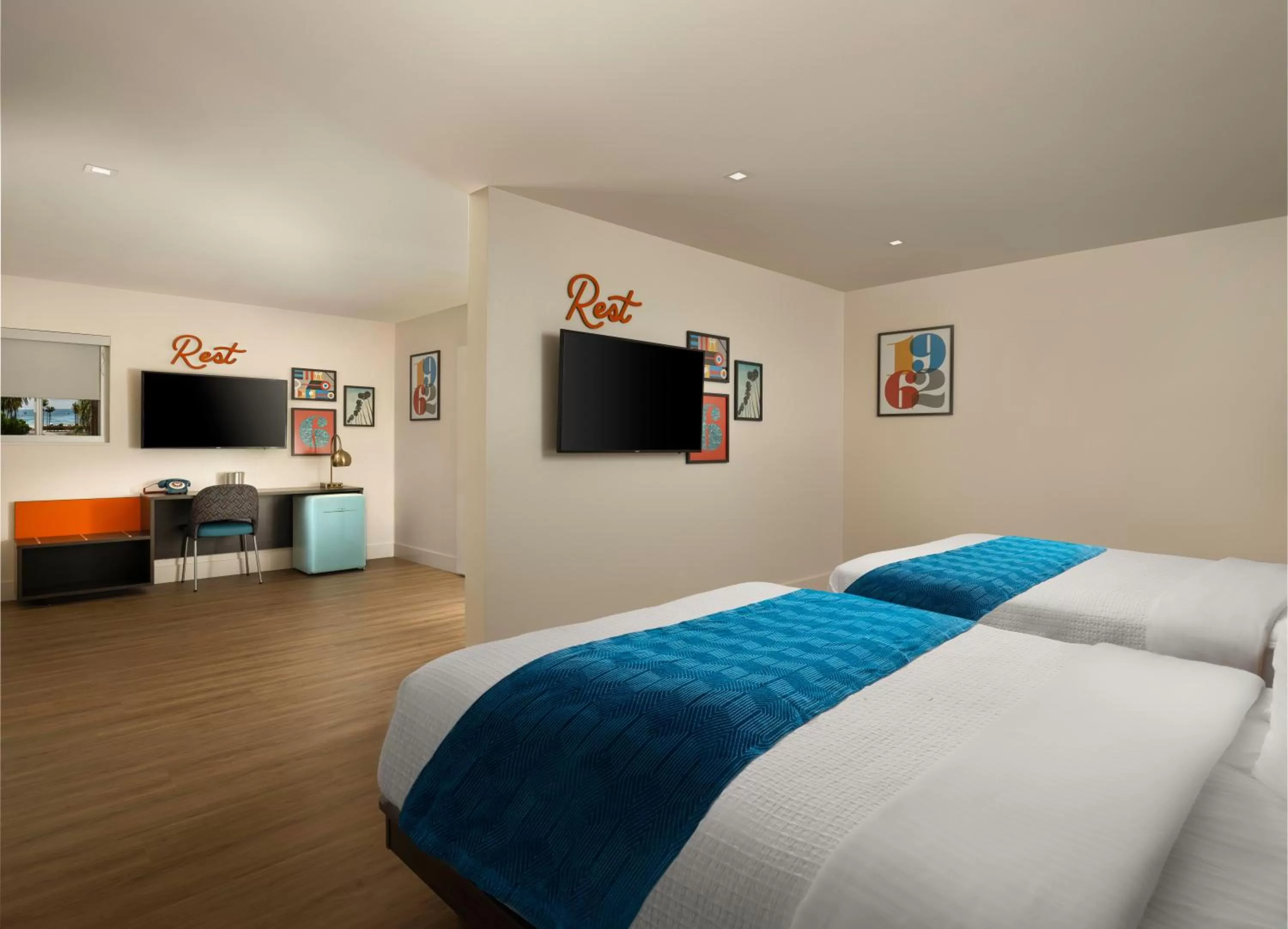 Bed in Motel 6-Santa Barbara, CA - Beach