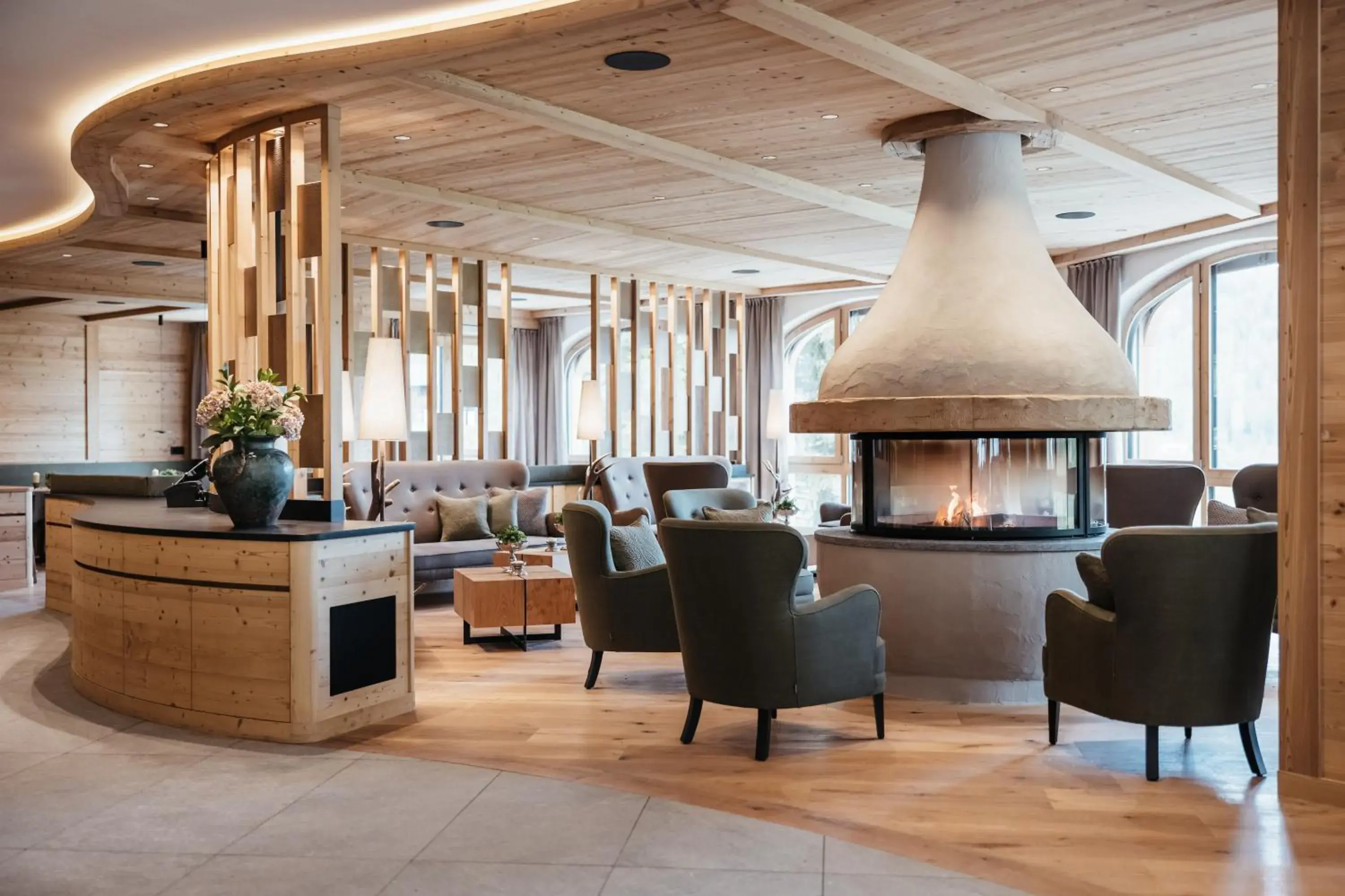Lobby or reception in Kolfuschgerhof Mountain Resort