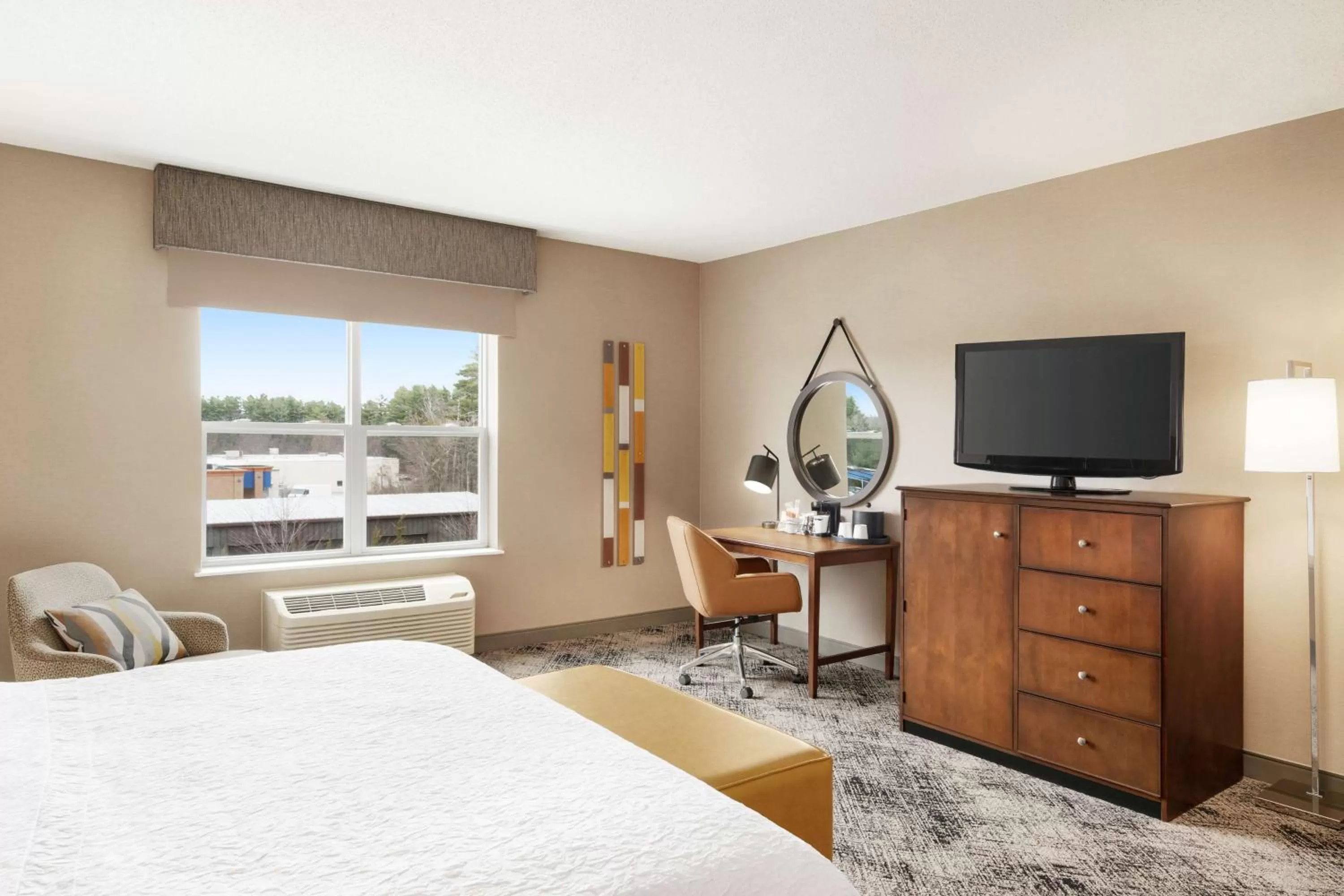 King Room with Roll-In Shower - Mobility and Hearing Access in Hampton Inn & Suites Exeter