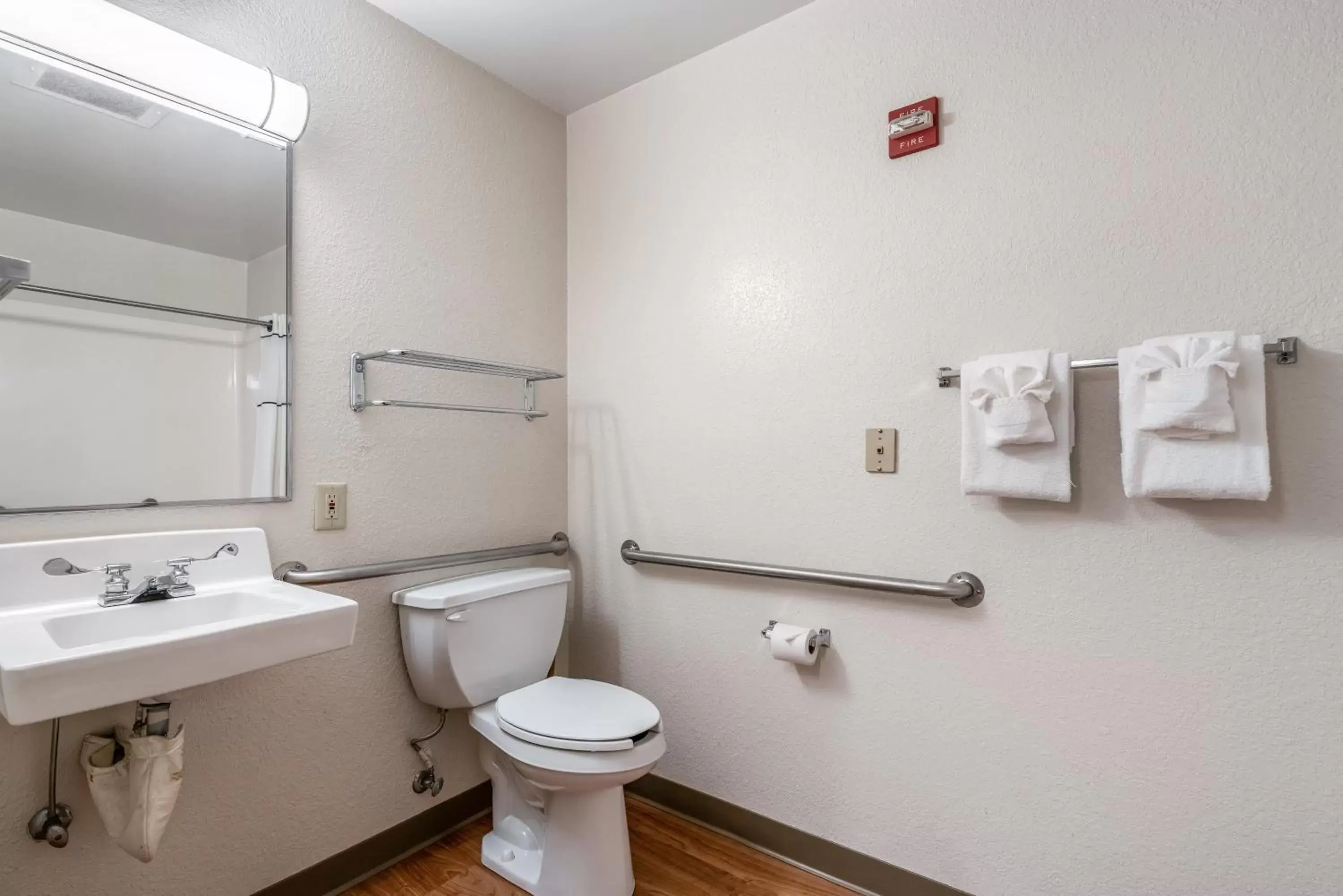 Bathroom in HomeTowne Studios by Red Roof Spokane - Valley