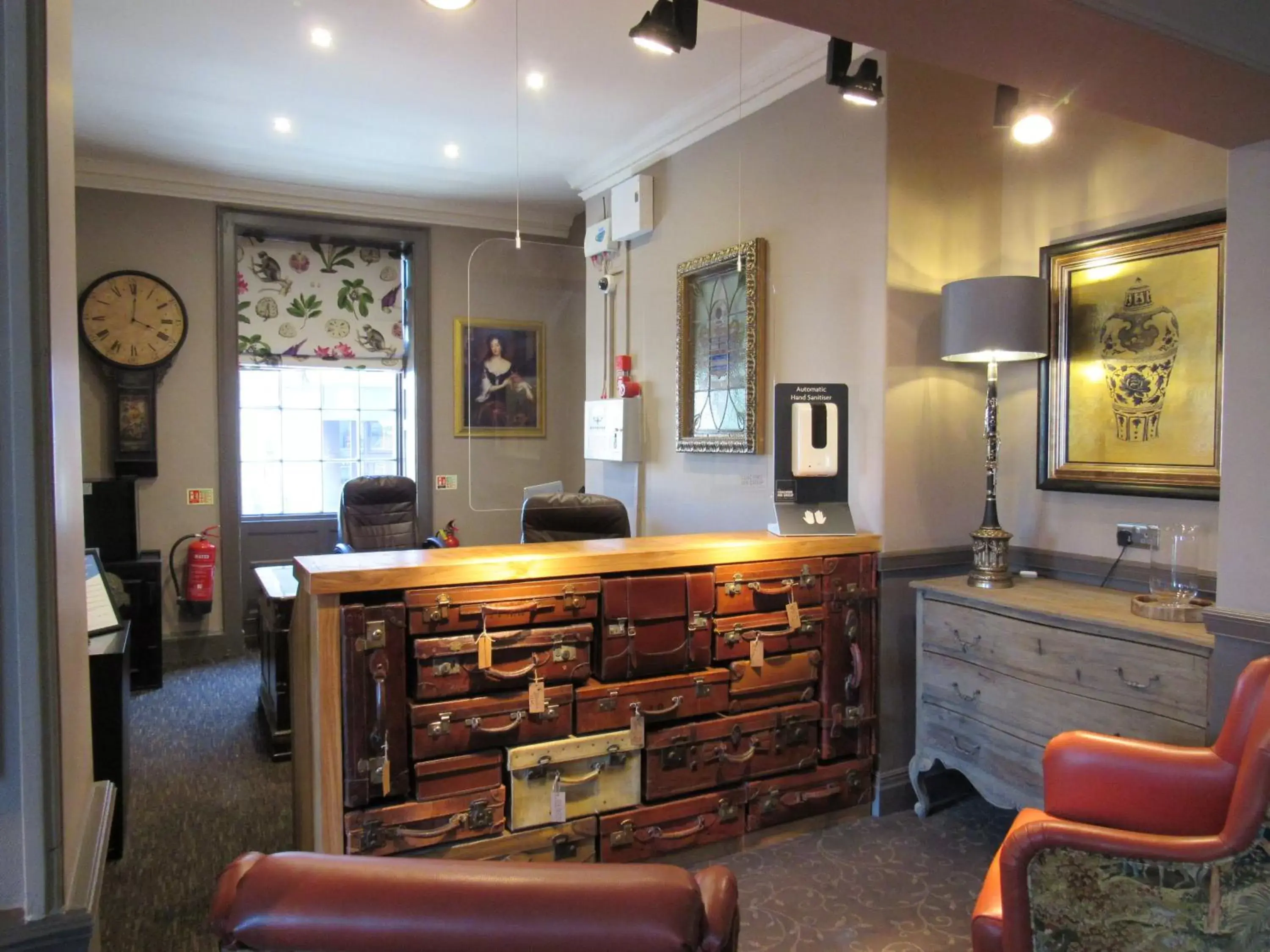 Lobby or reception in The Rutland Arms Hotel, Bakewell, Derbyshire