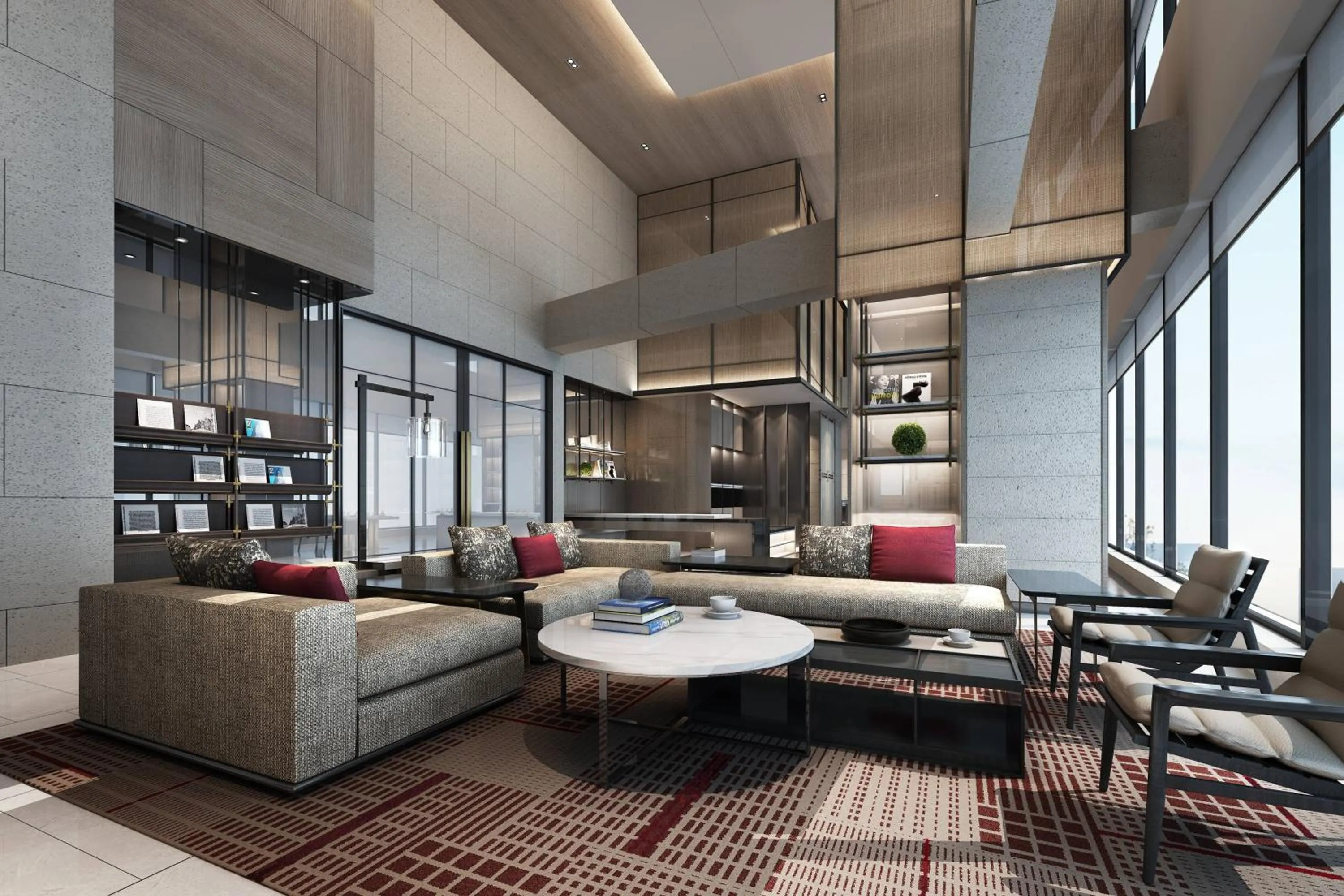 Lounge or bar in Wuhan Marriott Hotel Hankou