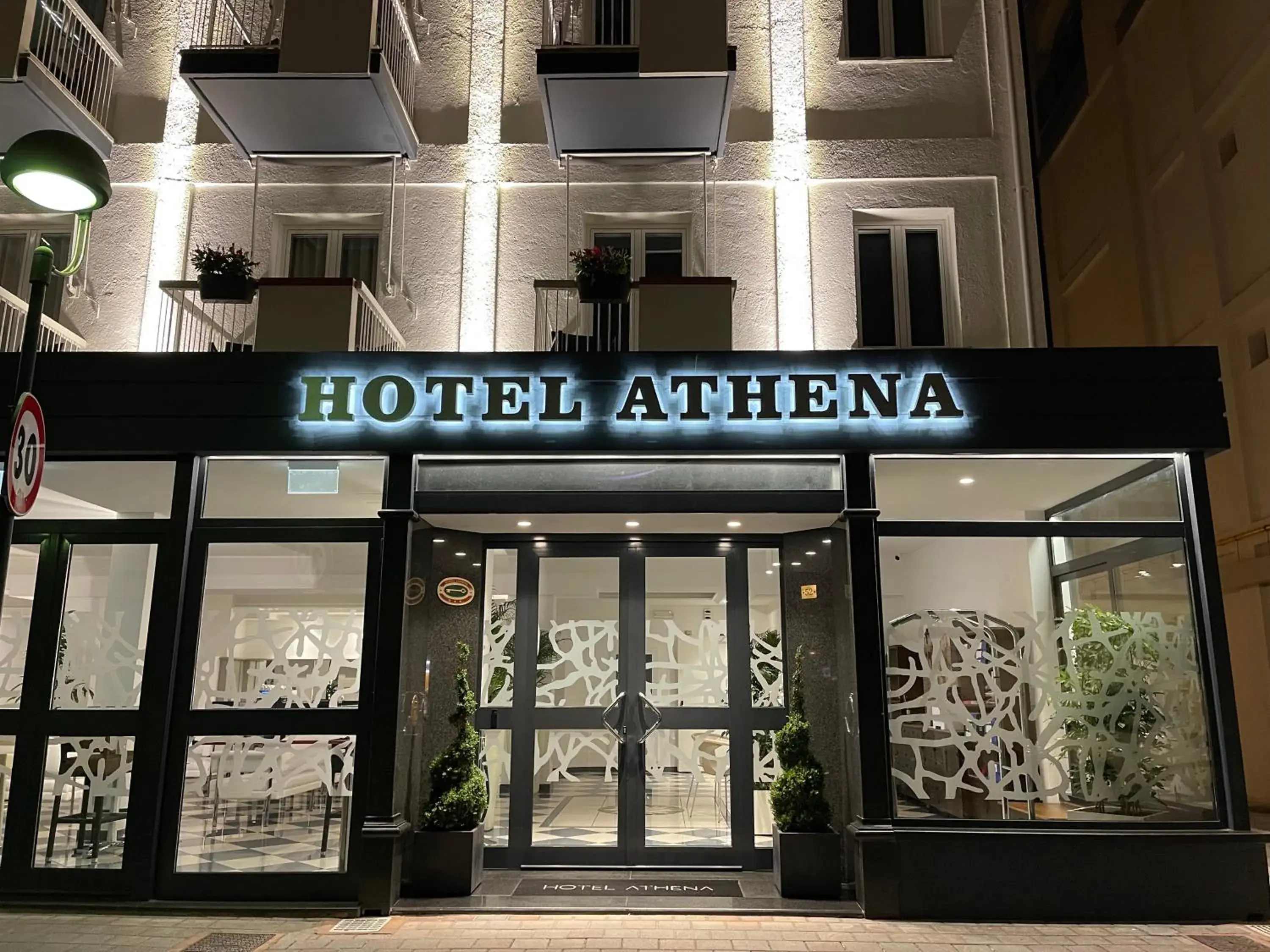 Facade/entrance in Hotel Athena