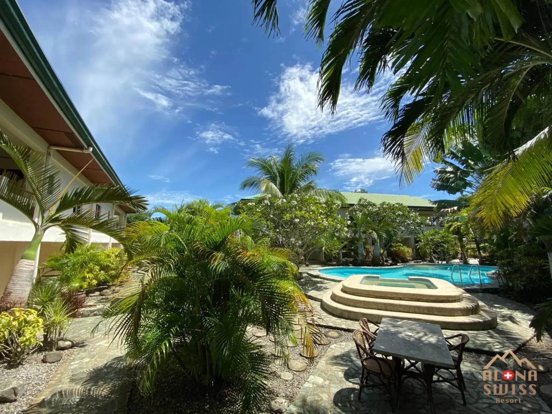 Pool View in Alona Swiss Resort