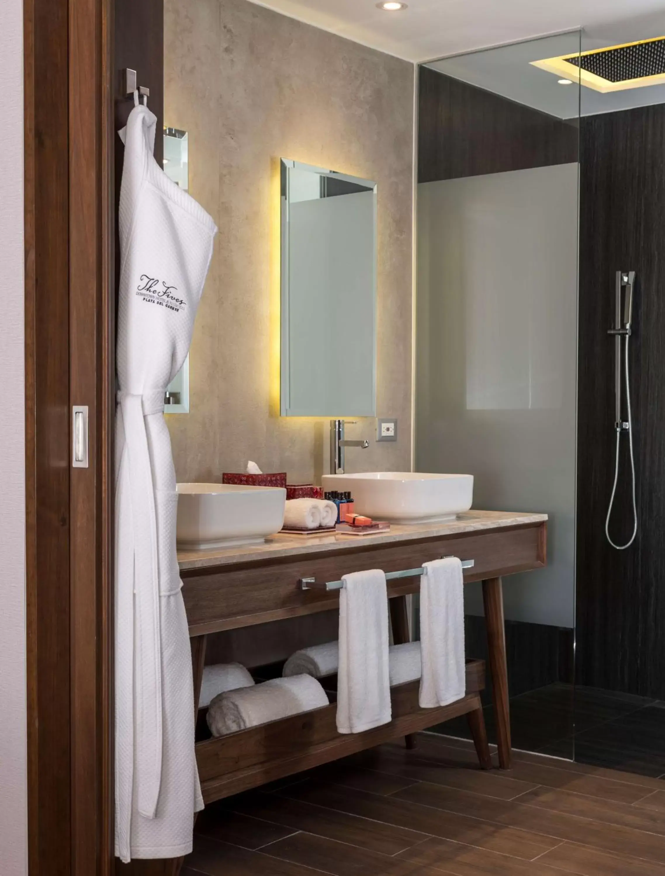 Bathroom in The Fives Downtown Hotel & Residences, Curio Collection by Hilton