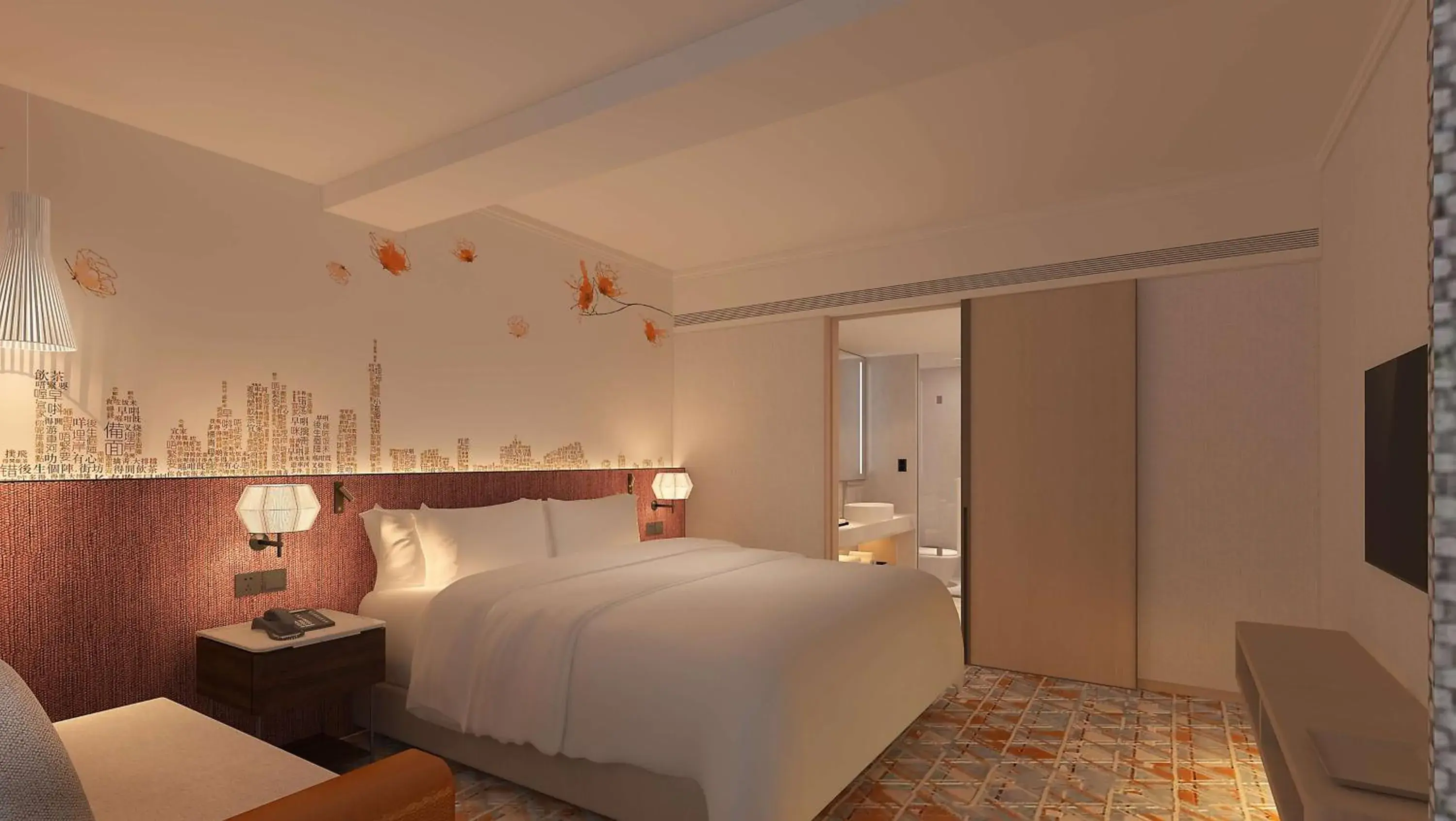 Bedroom, Bed in Hilton Garden Inn Guangzhou Tianhe