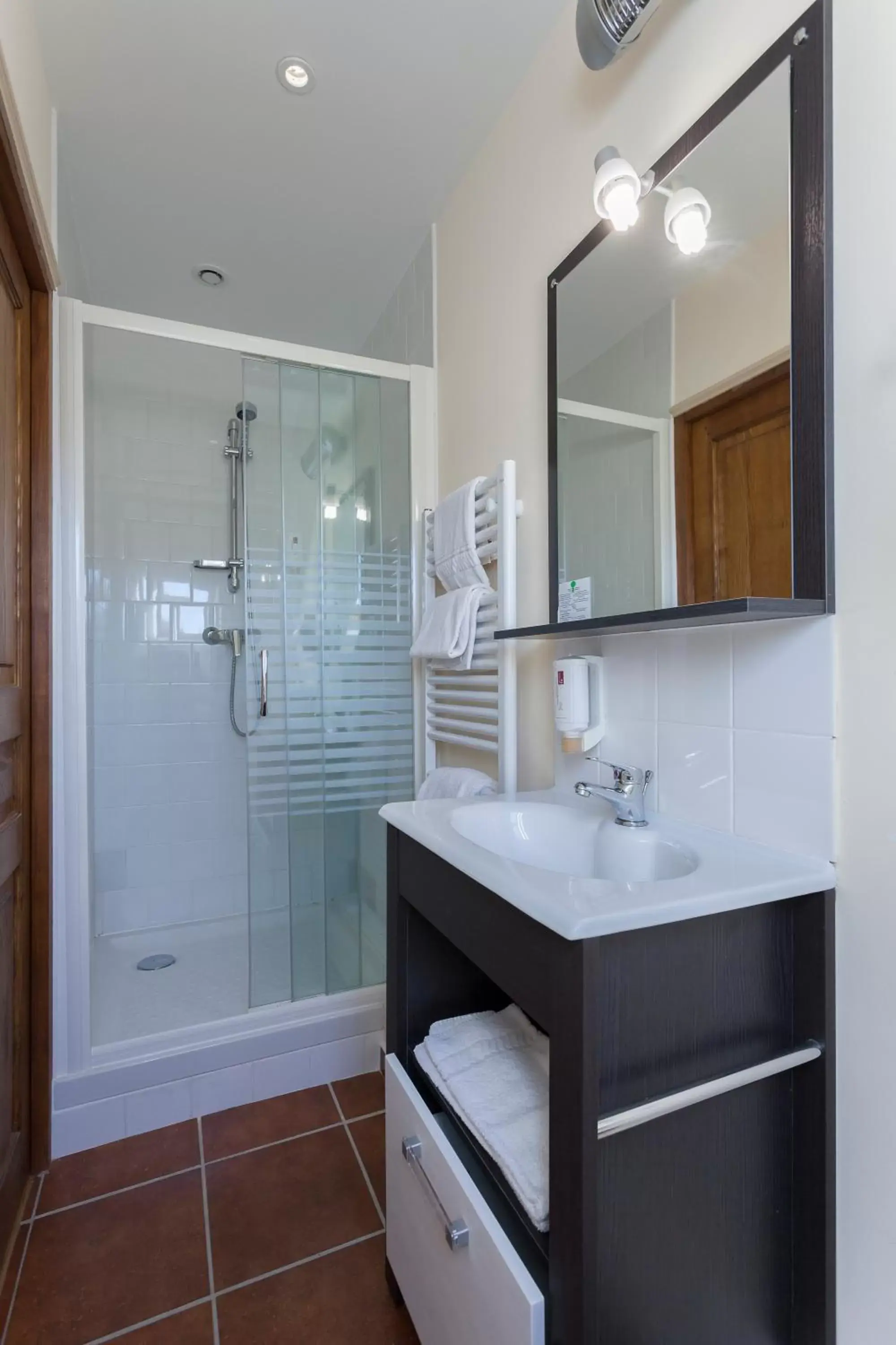 Shower, Bathroom in Hôtel Résidence Normandy Country Club by Popinns