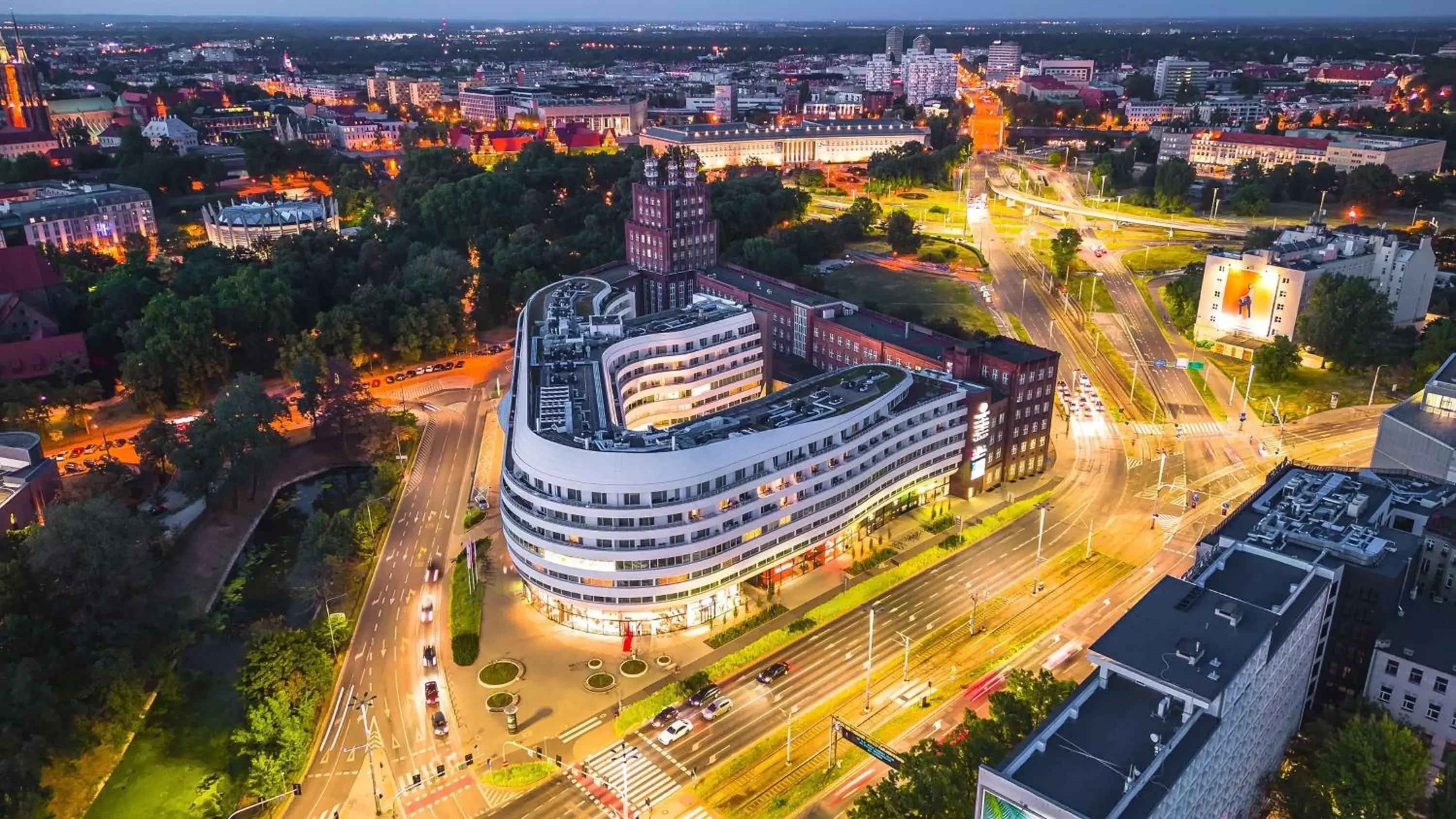 Property building, Bird's-eye View in DoubleTree by Hilton Wroclaw