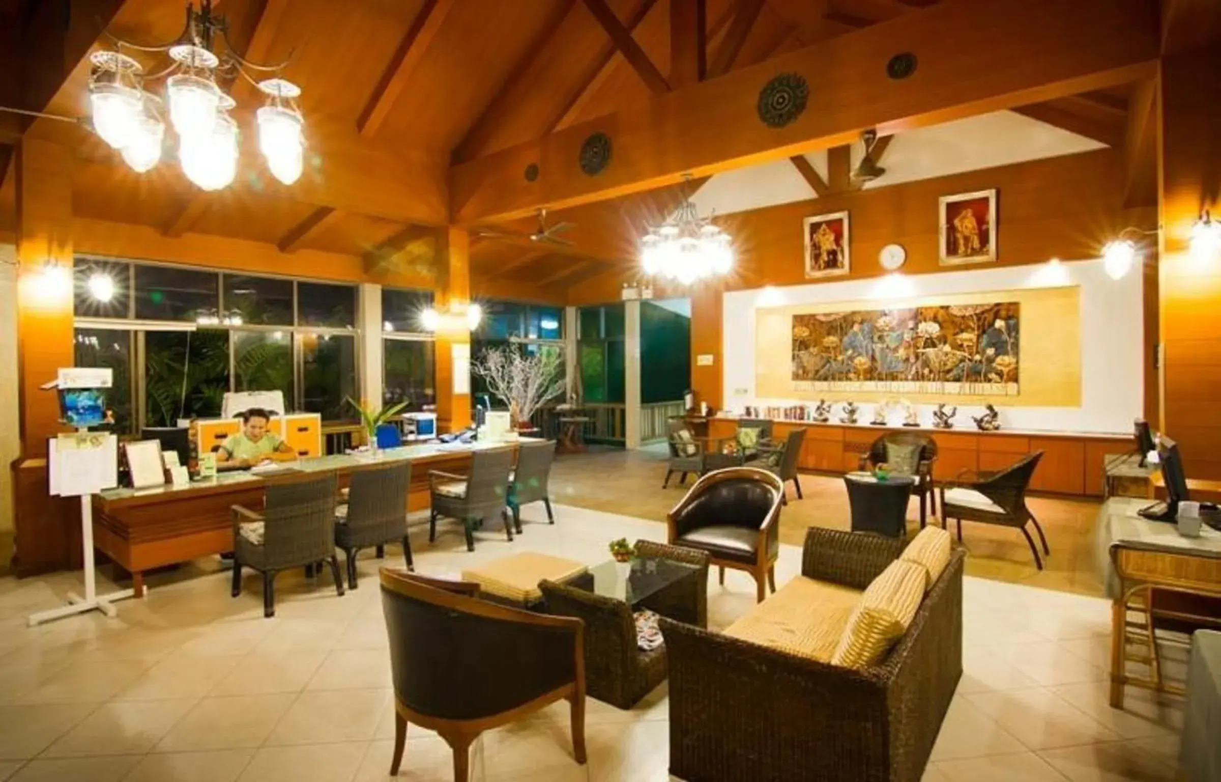 Lobby or reception, Restaurant/Places to Eat in Coco Palm Beach Resort - SHA Extra Plus