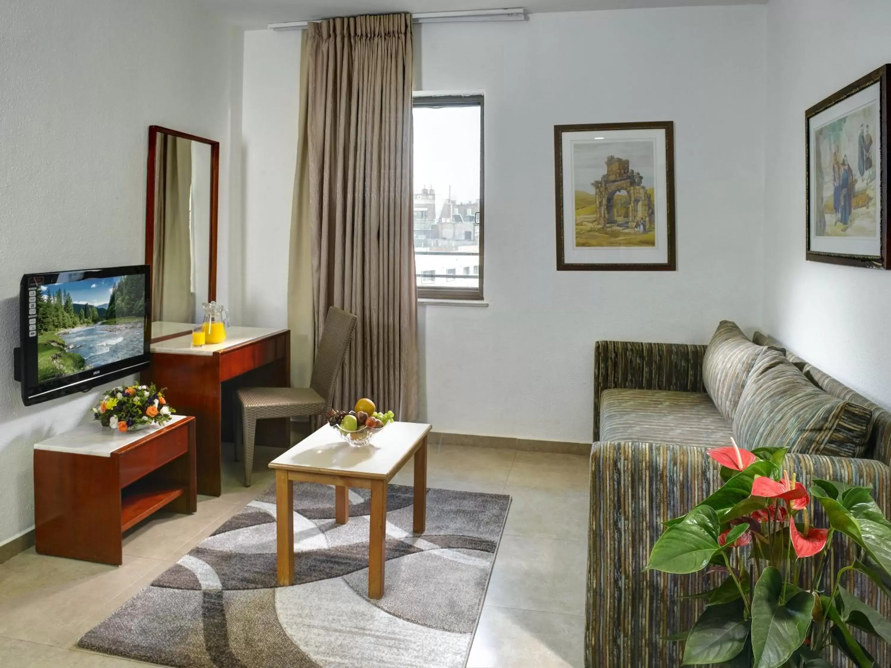 Living room, Seating Area in Lev Yerushalayim Hotel