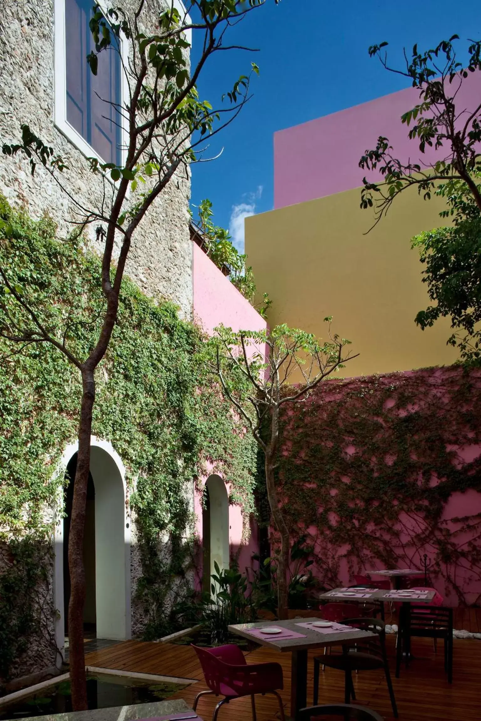 Patio, Property Building in Rosas & Xocolate Boutique Hotel and Spa Merida, a Member of Design Hotels