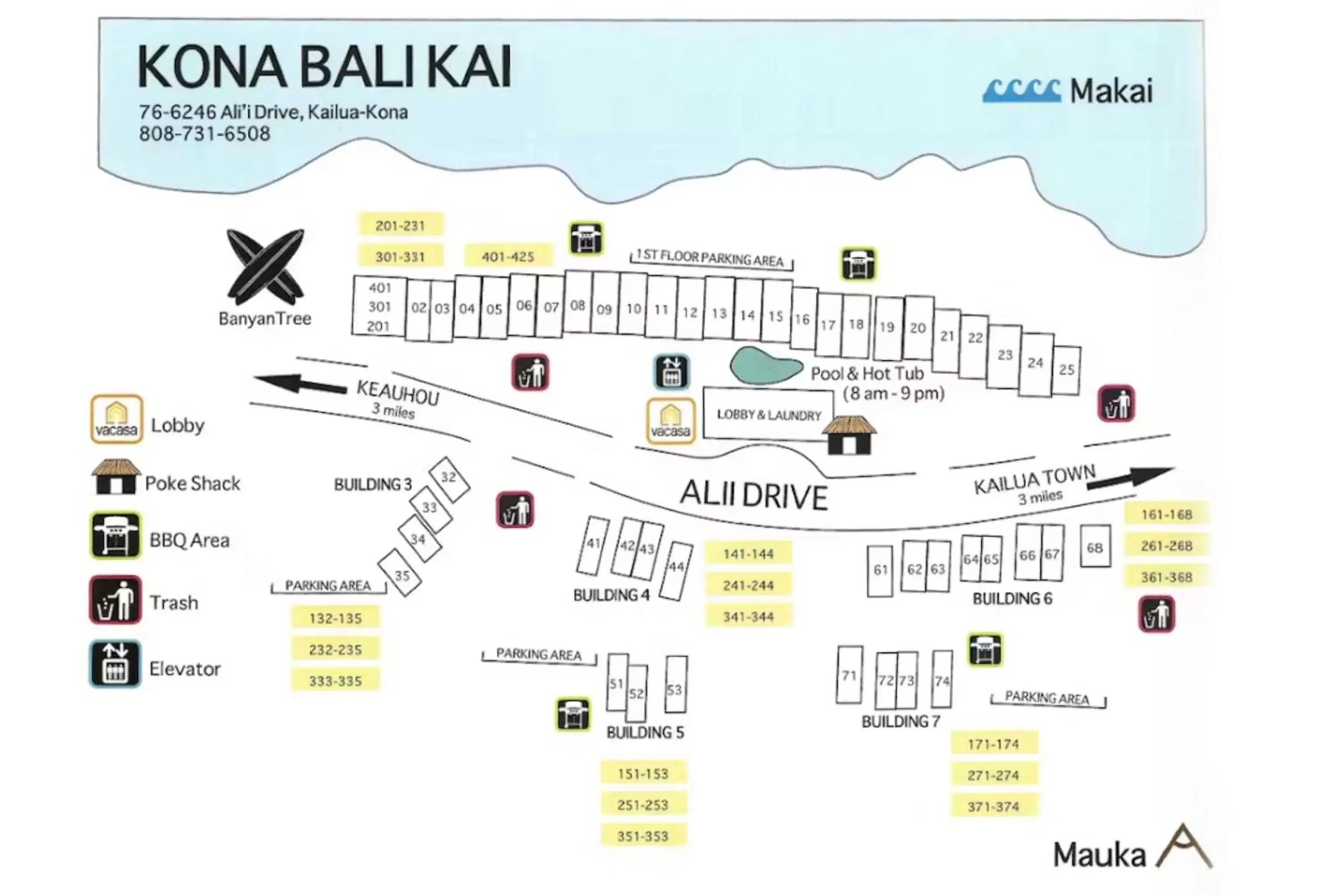 Floor Plan in Kona Bali Kai #334