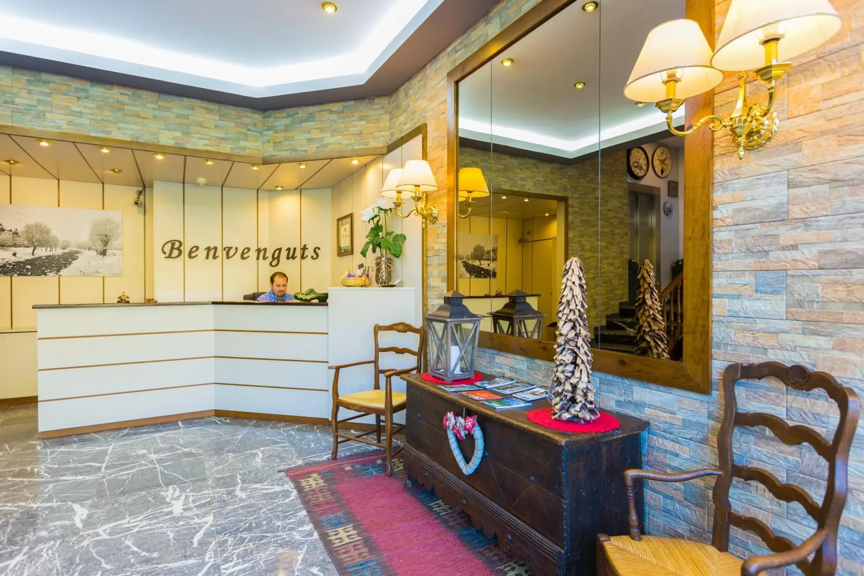 Lobby or reception, Lounge/Bar in Hotel Eth Solan & SPA