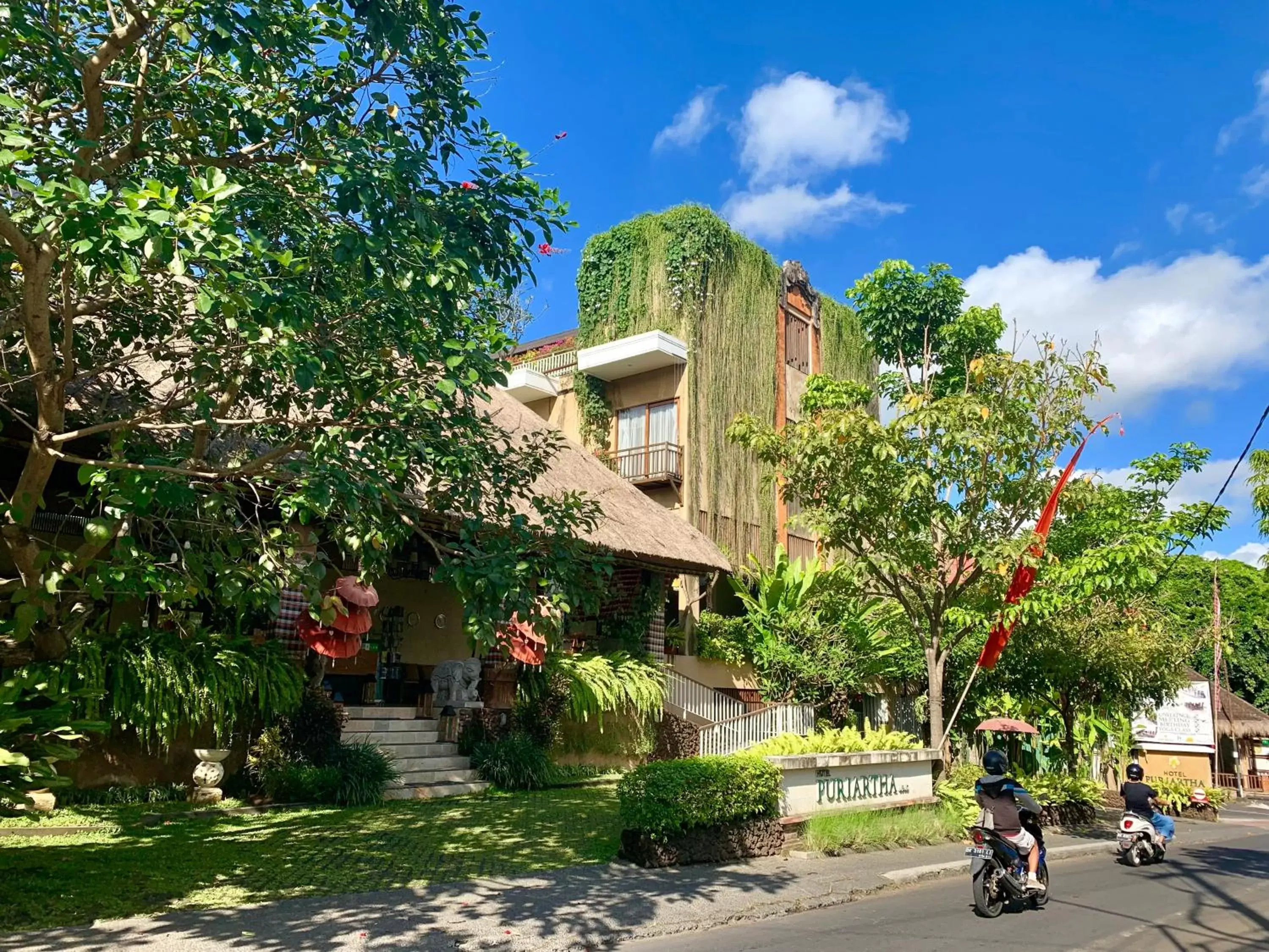 Facade/entrance, Property Building in Hotel Puriartha Ubud - CHSE Certified