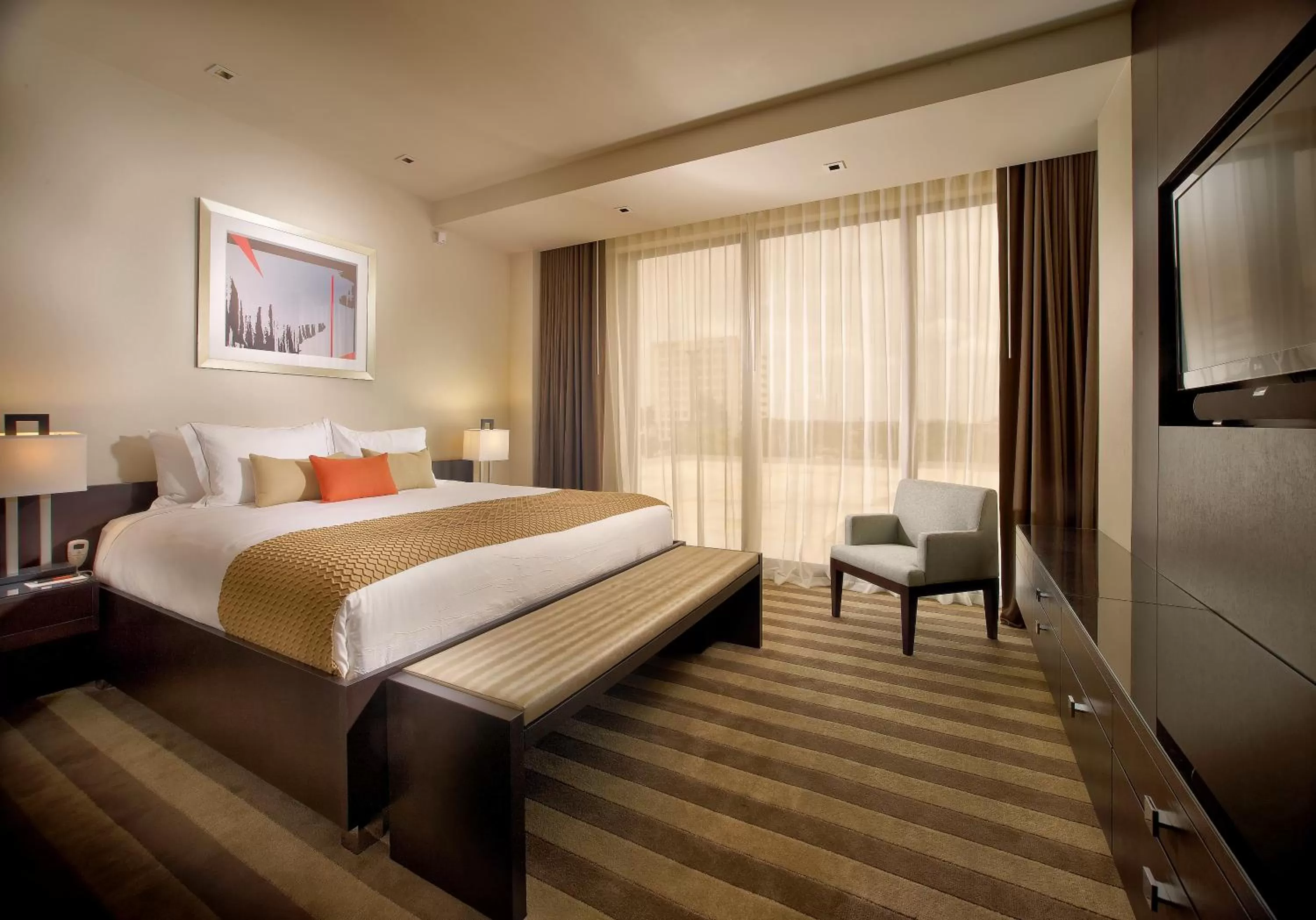 Bed in EB Hotel Miami Airport