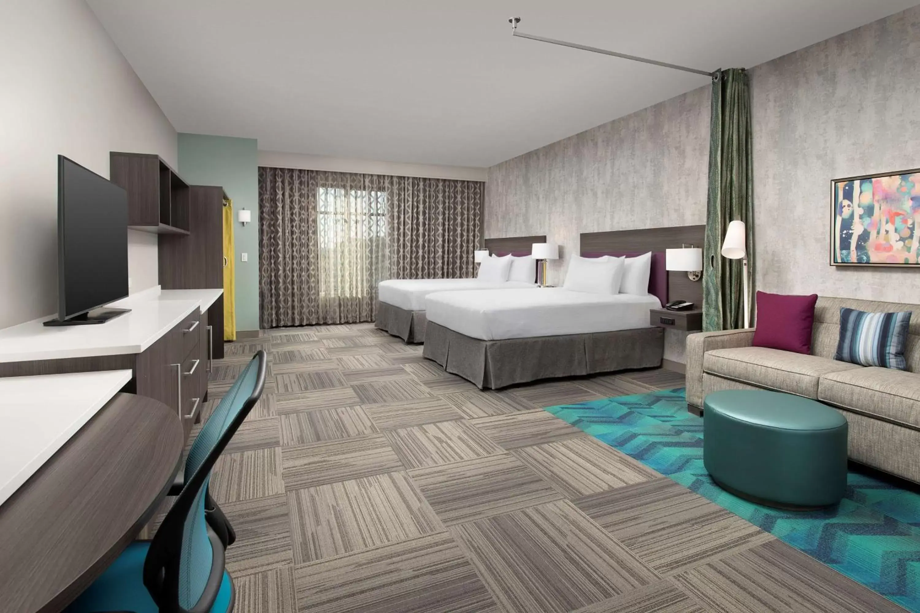 Bed in Home2 Suites by Hilton Denver Central Park Bed in Home2 Suites by Hilton Denver Central Park