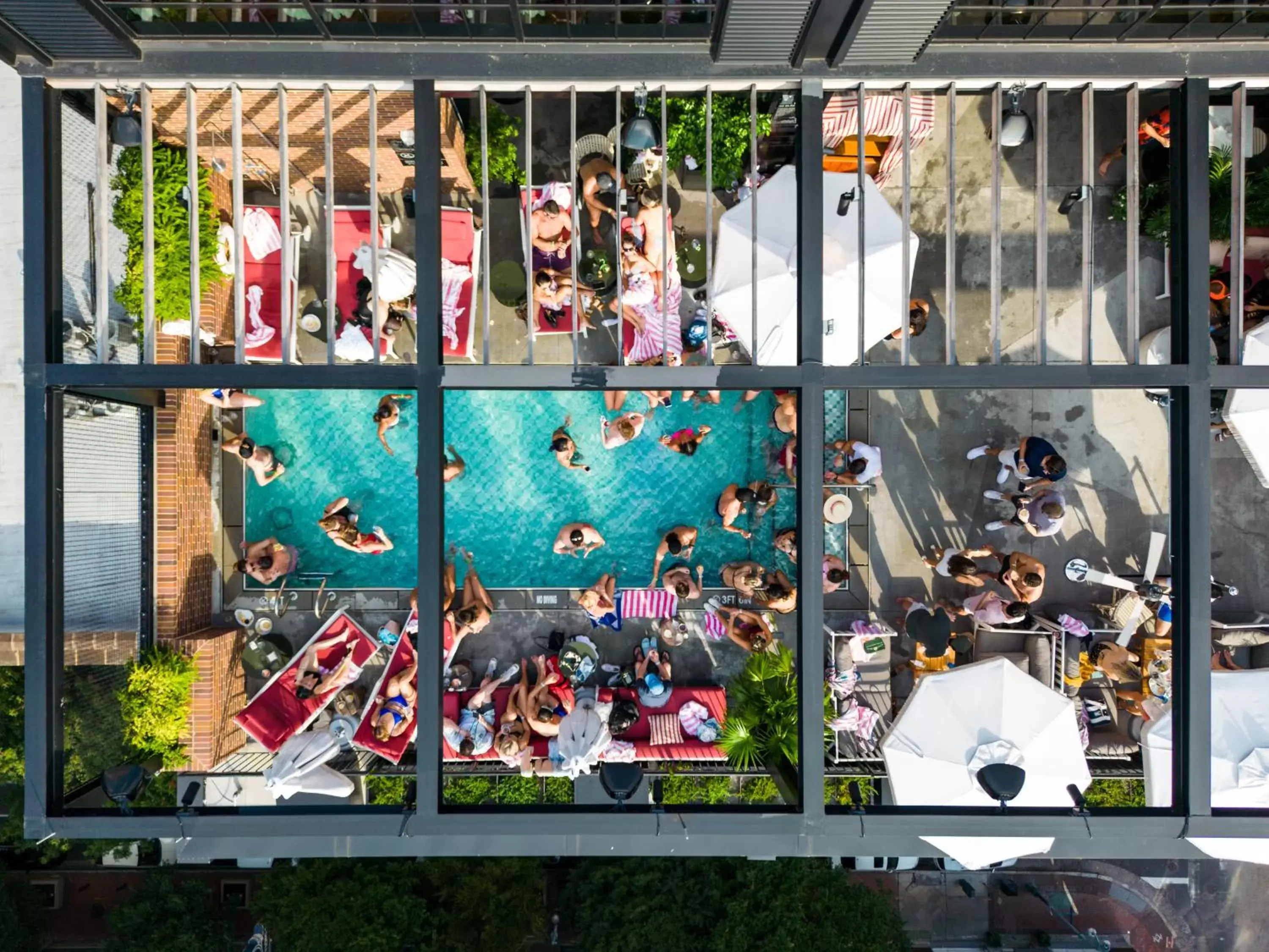 Pool view in Virgin Hotels New Orleans Pool view in Virgin Hotels New Orleans
