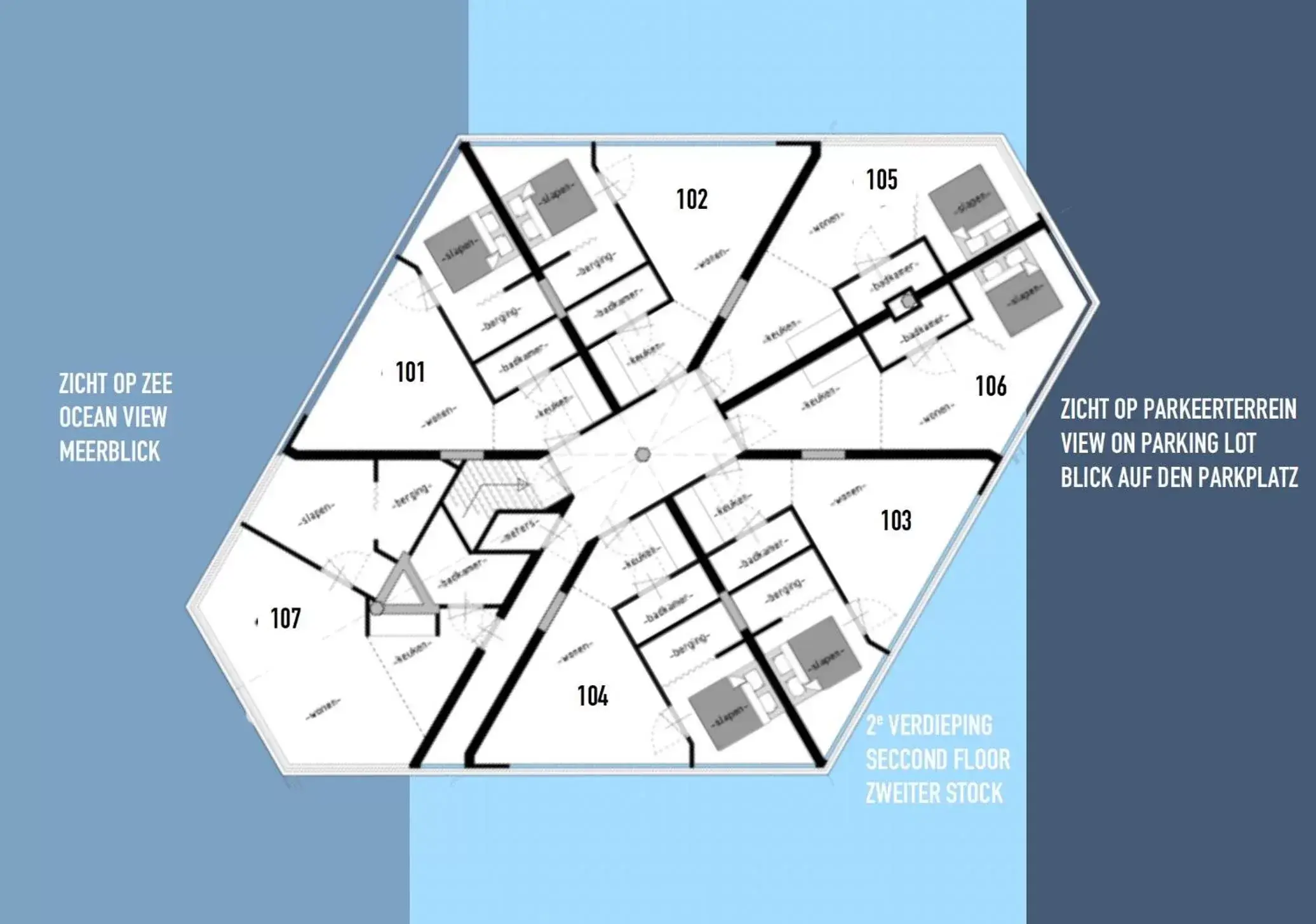 Floor Plan in Neptunus Appartementen