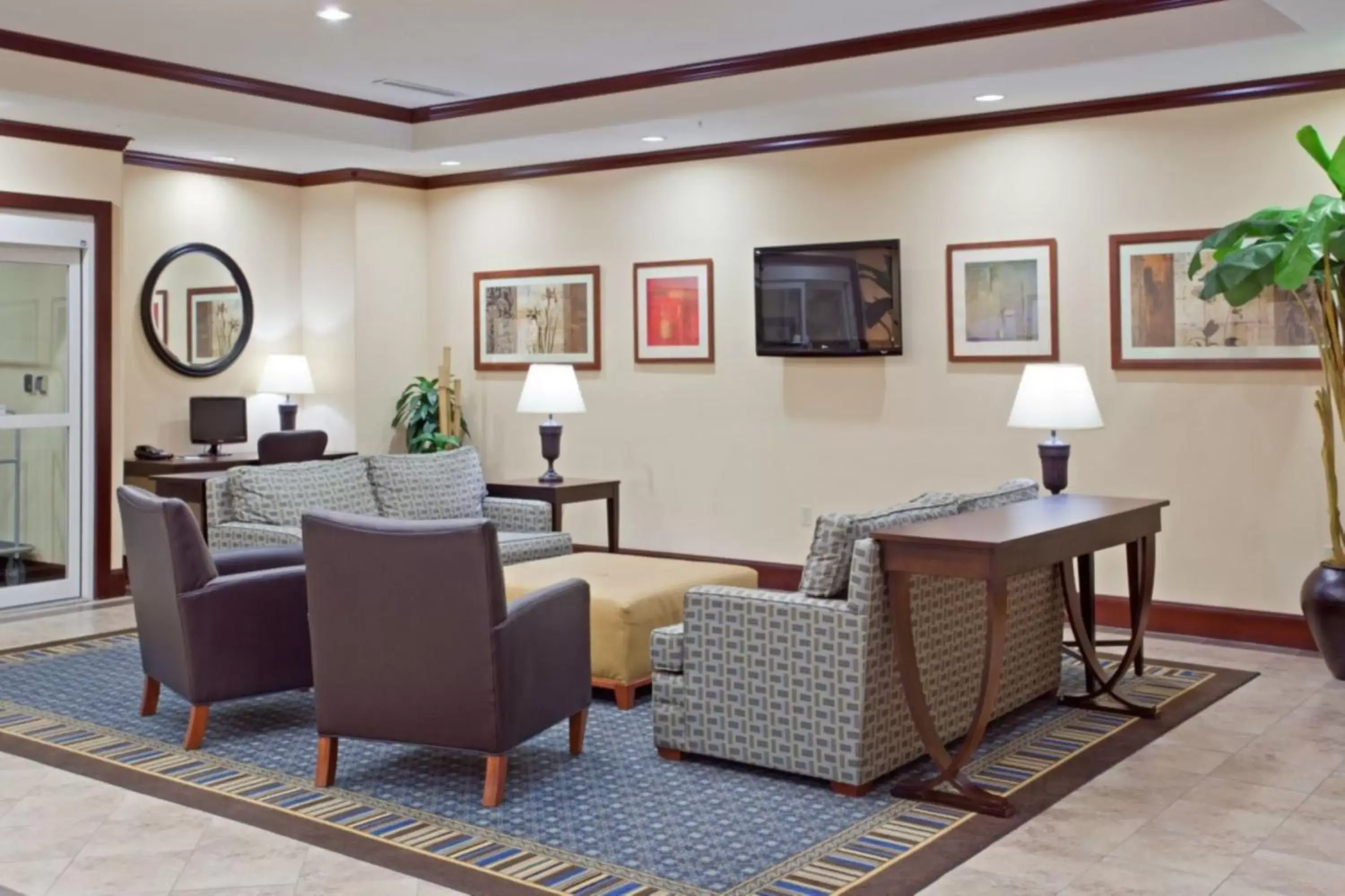 Property building, Seating Area in Candlewood Suites League City, an IHG Hotel