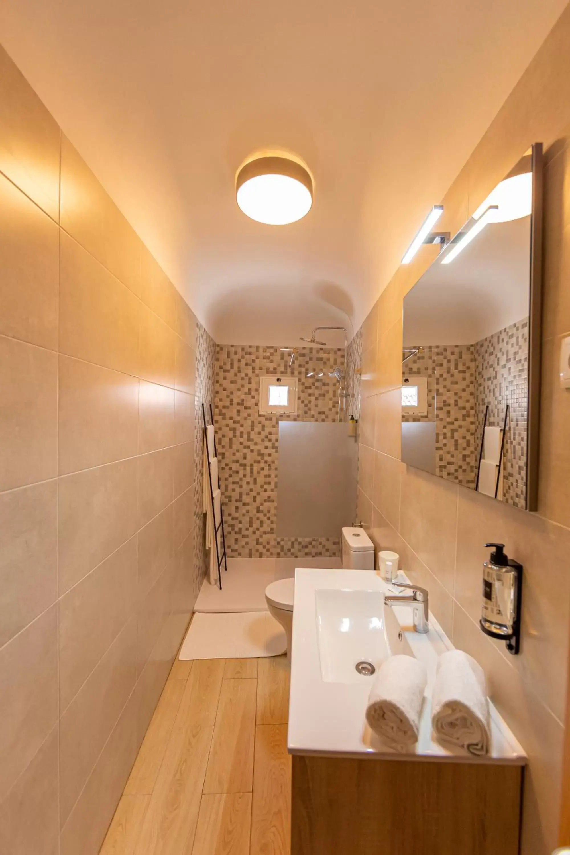 Shower, Bathroom in Luxury Palm Suites