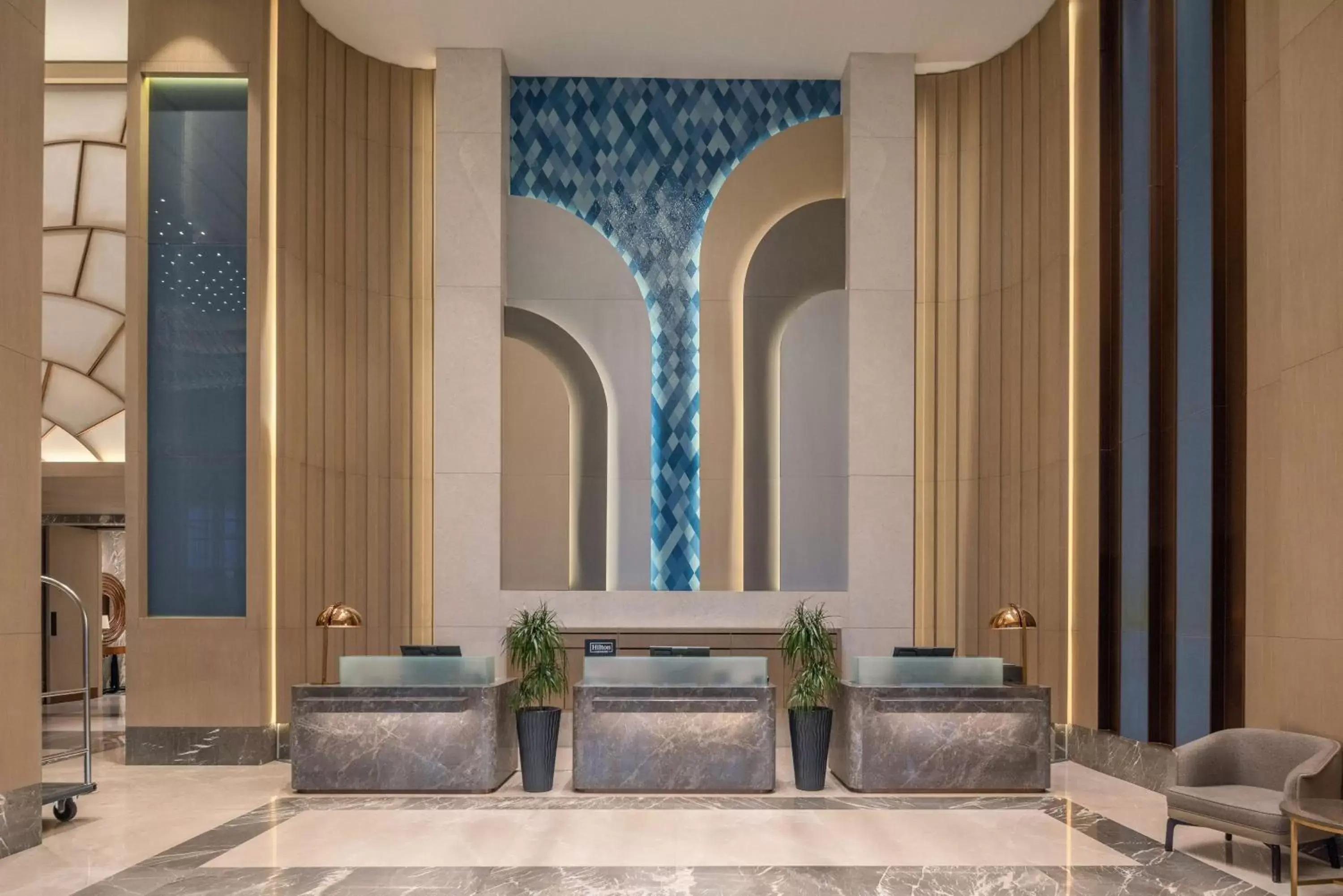 Lobby or reception in Hilton Tashkent City Lobby or reception in Hilton Tashkent City