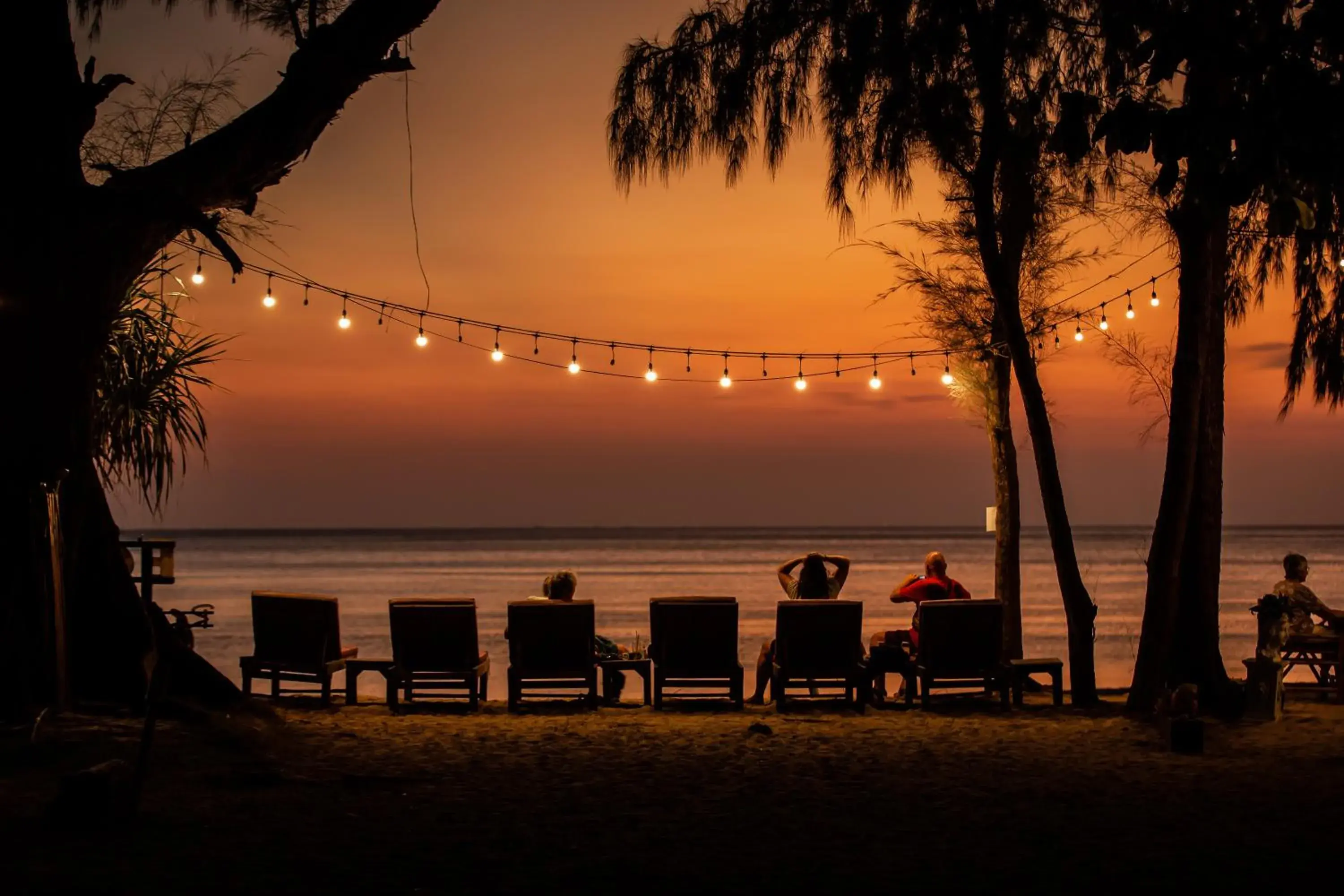 Sunset in Eco Lanta Hideaway Beach Resort