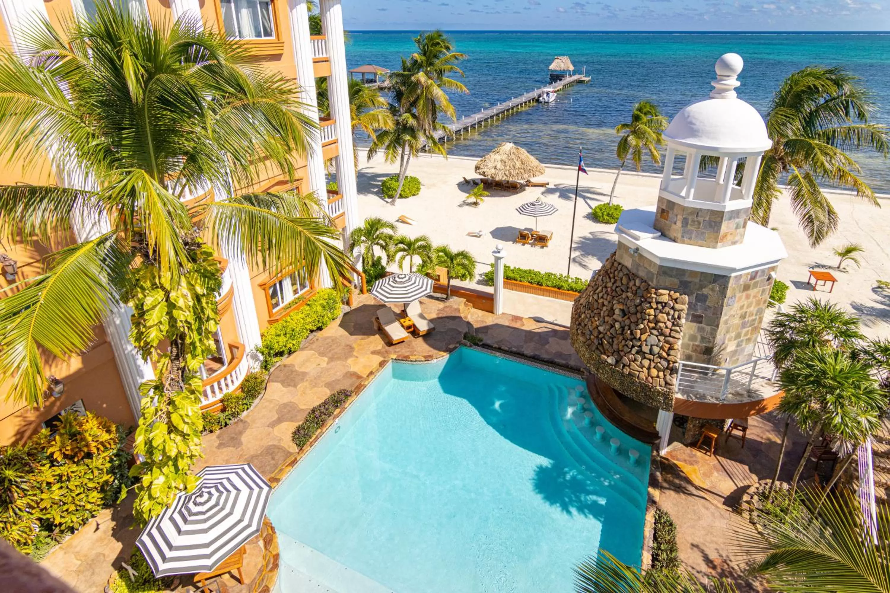 Pool view in Lighthouse Beach Villas