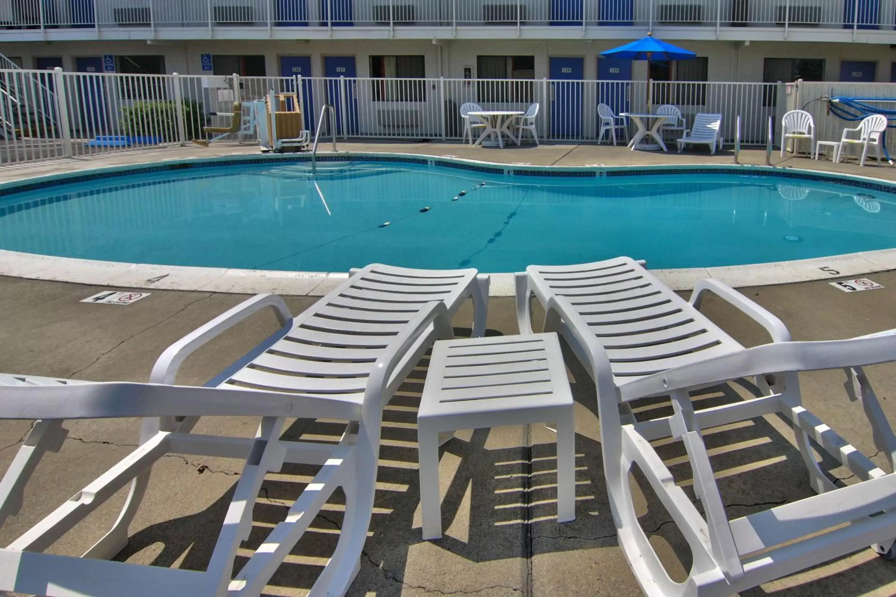 Pool view, Swimming Pool in Motel 6-West Sacramento, CA