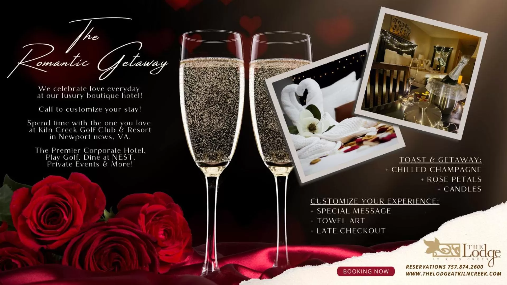 Food and drinks in The Lodge at Kiln Creek Resort