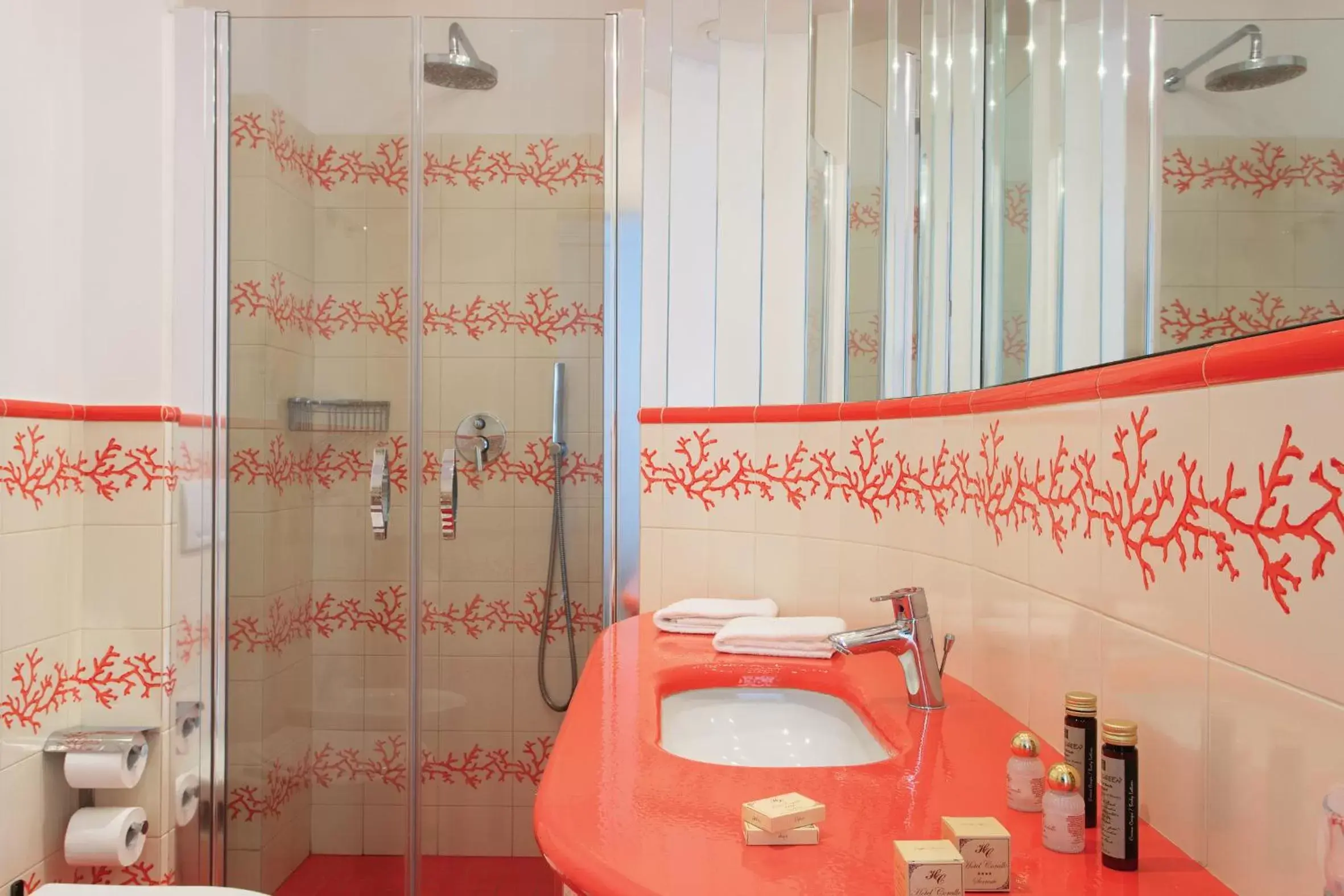 Shower, Bathroom in Hotel Corallo Sorrento