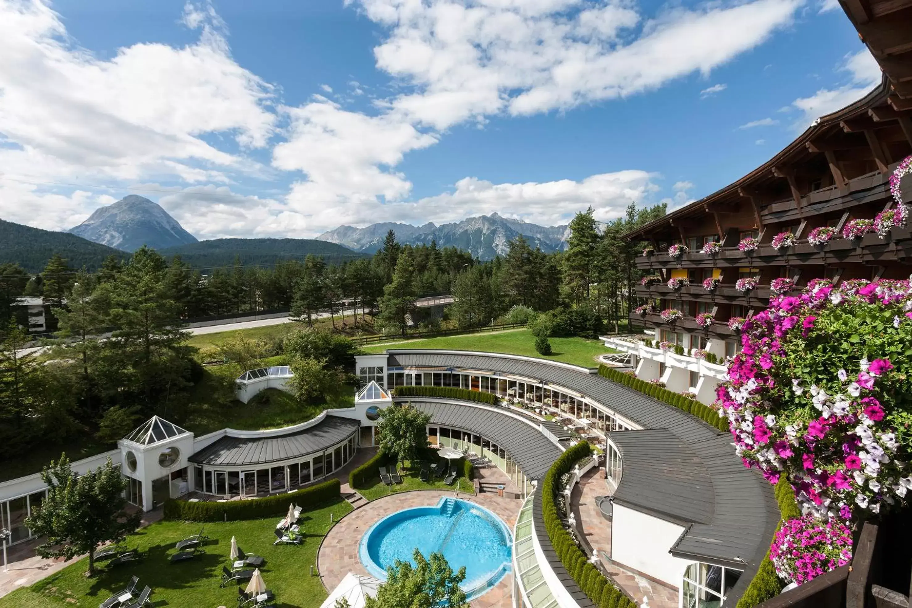 Garden, Pool View in Krumers Alpin – Your Mountain Oasis