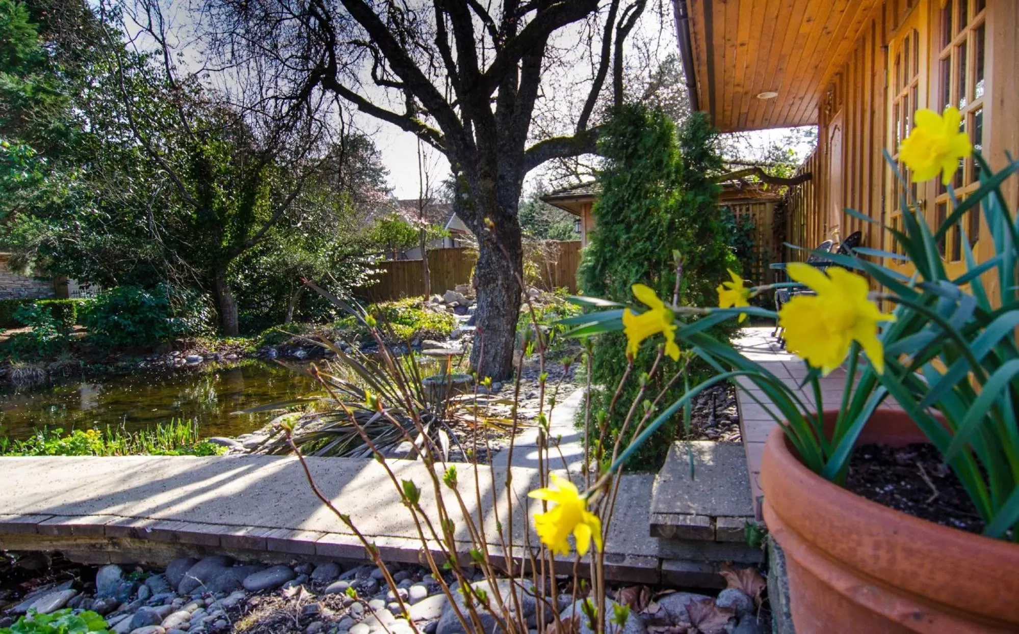 Patio in Galiano Oceanfront Inn & Spa