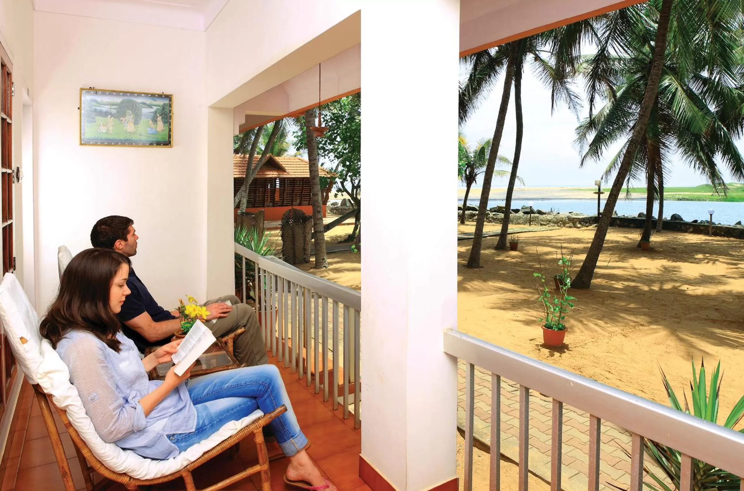 Balcony/Terrace in Beach and Lake Ayurvedic Resort, Kovalam