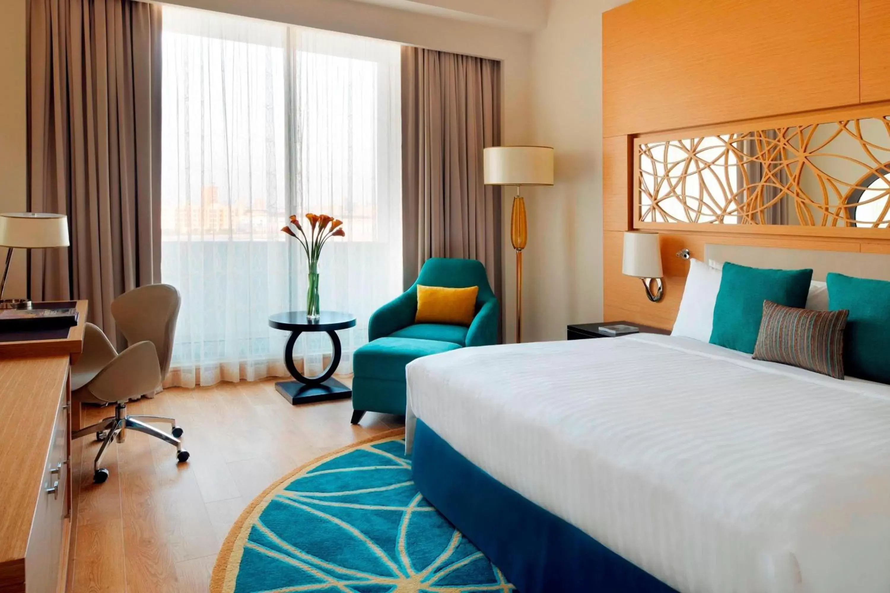 Photo of the whole room, Bed in Marriott Hotel, Al Jaddaf, Dubai