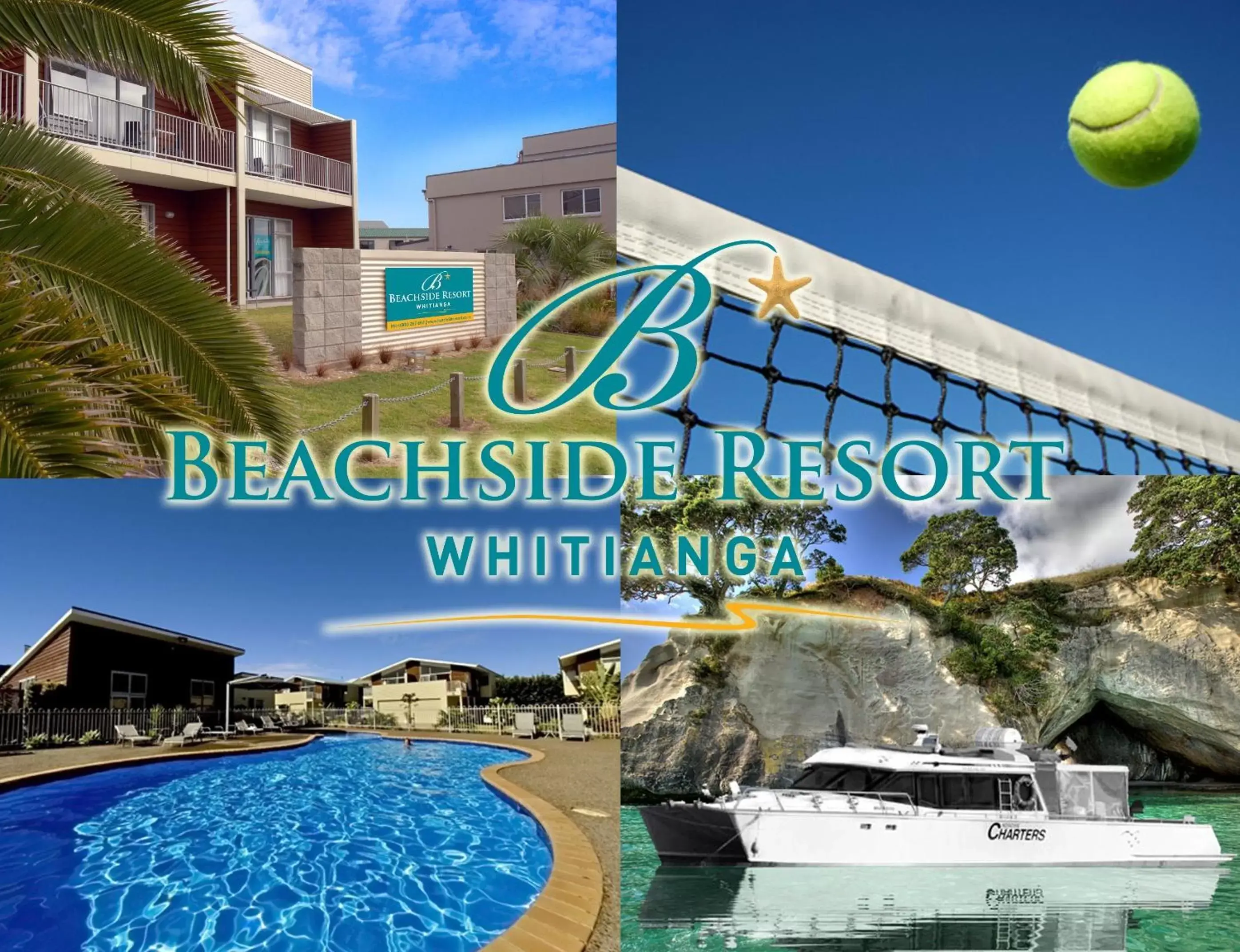 Property logo or sign, Swimming Pool in Beachside Resort Motel Whitianga