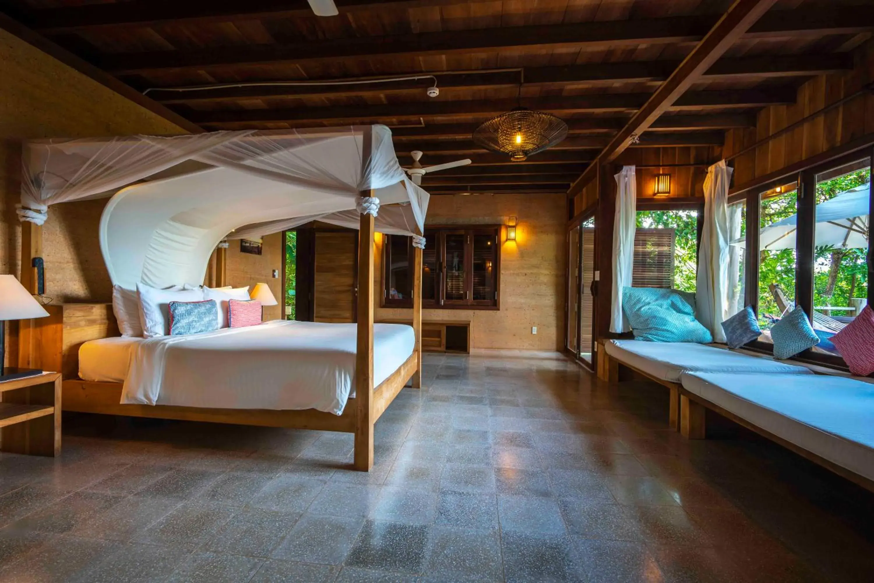 Bed in Mango Bay Resort