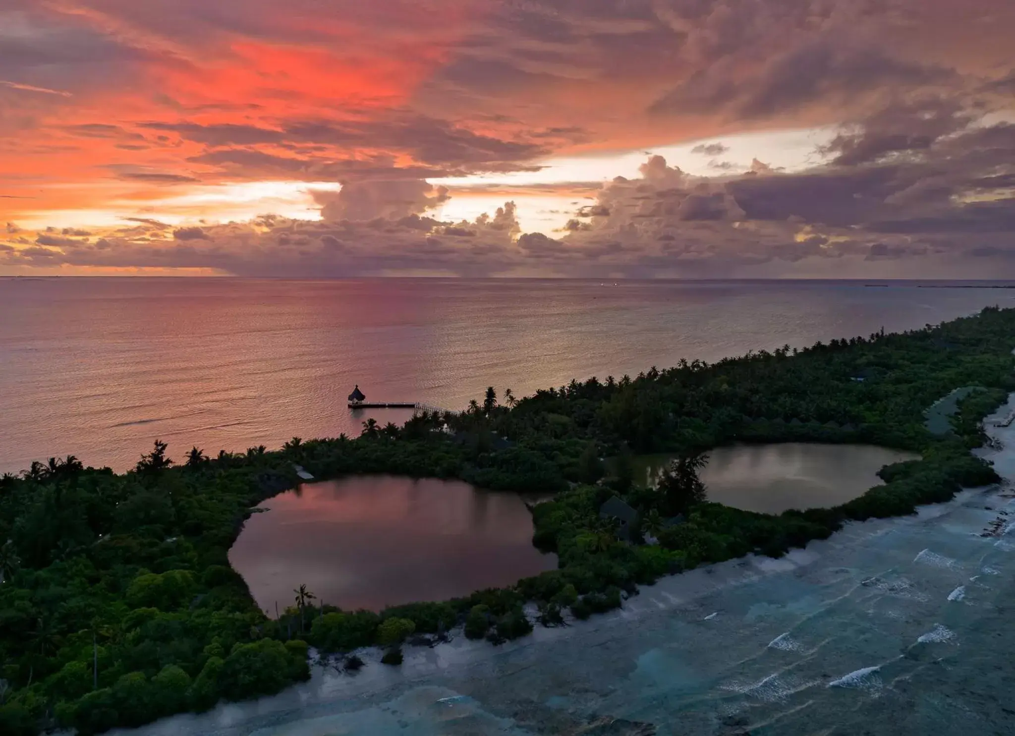 Bird's eye view in Canareef Resort Maldives