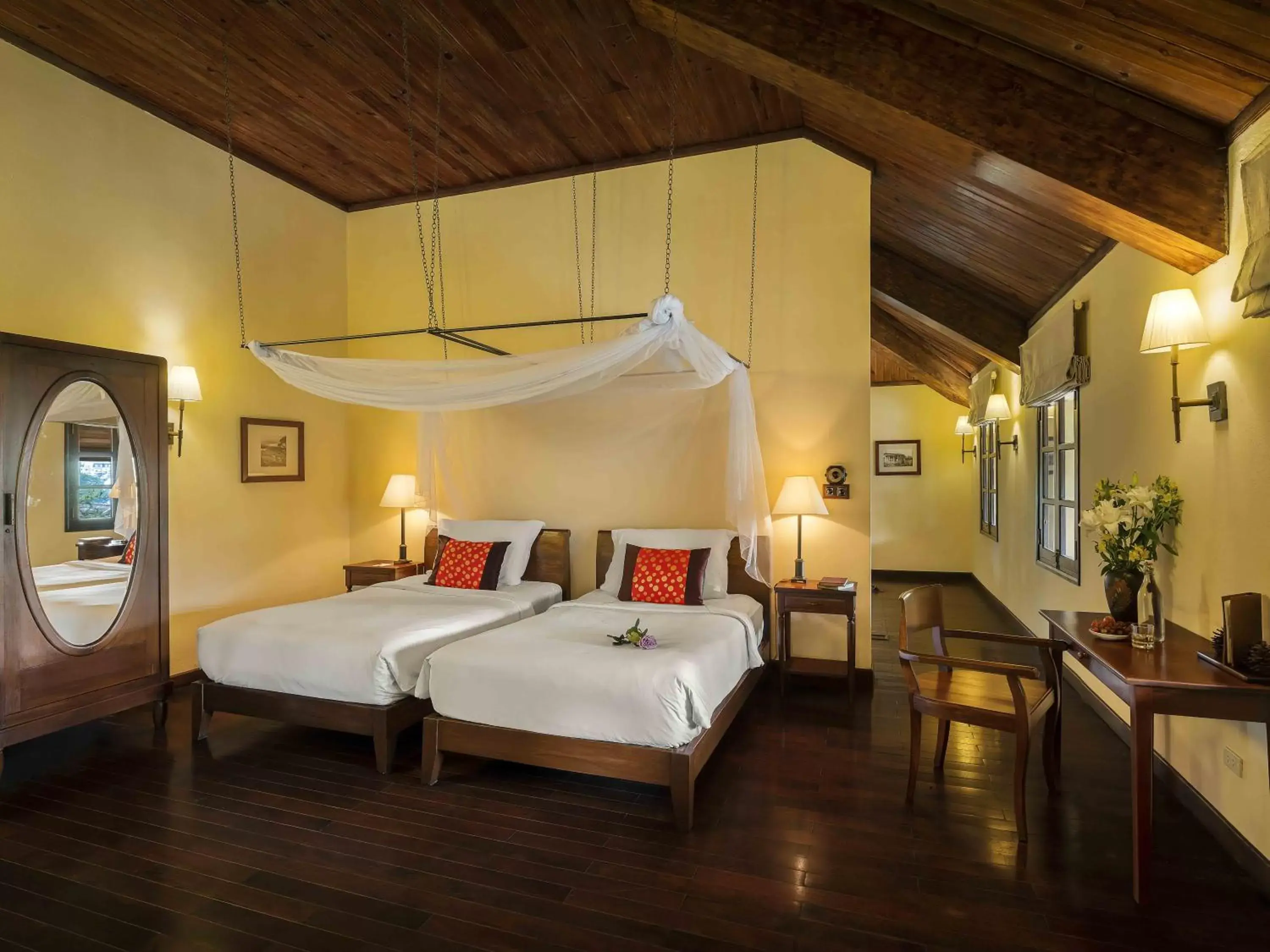 Bed in Ana Mandara Villas Dalat Resort & Spa