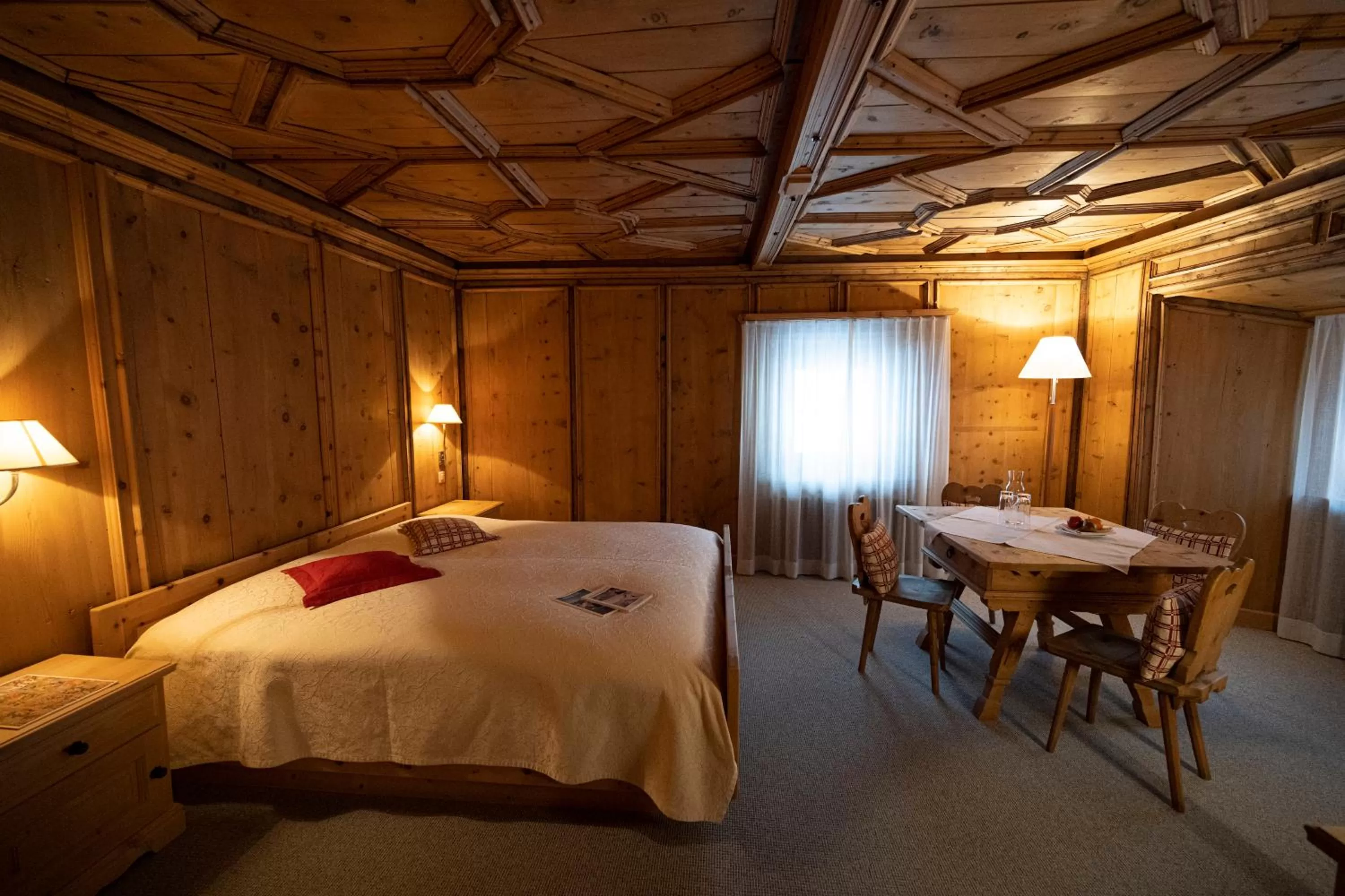 Bed in Hotel Engiadina