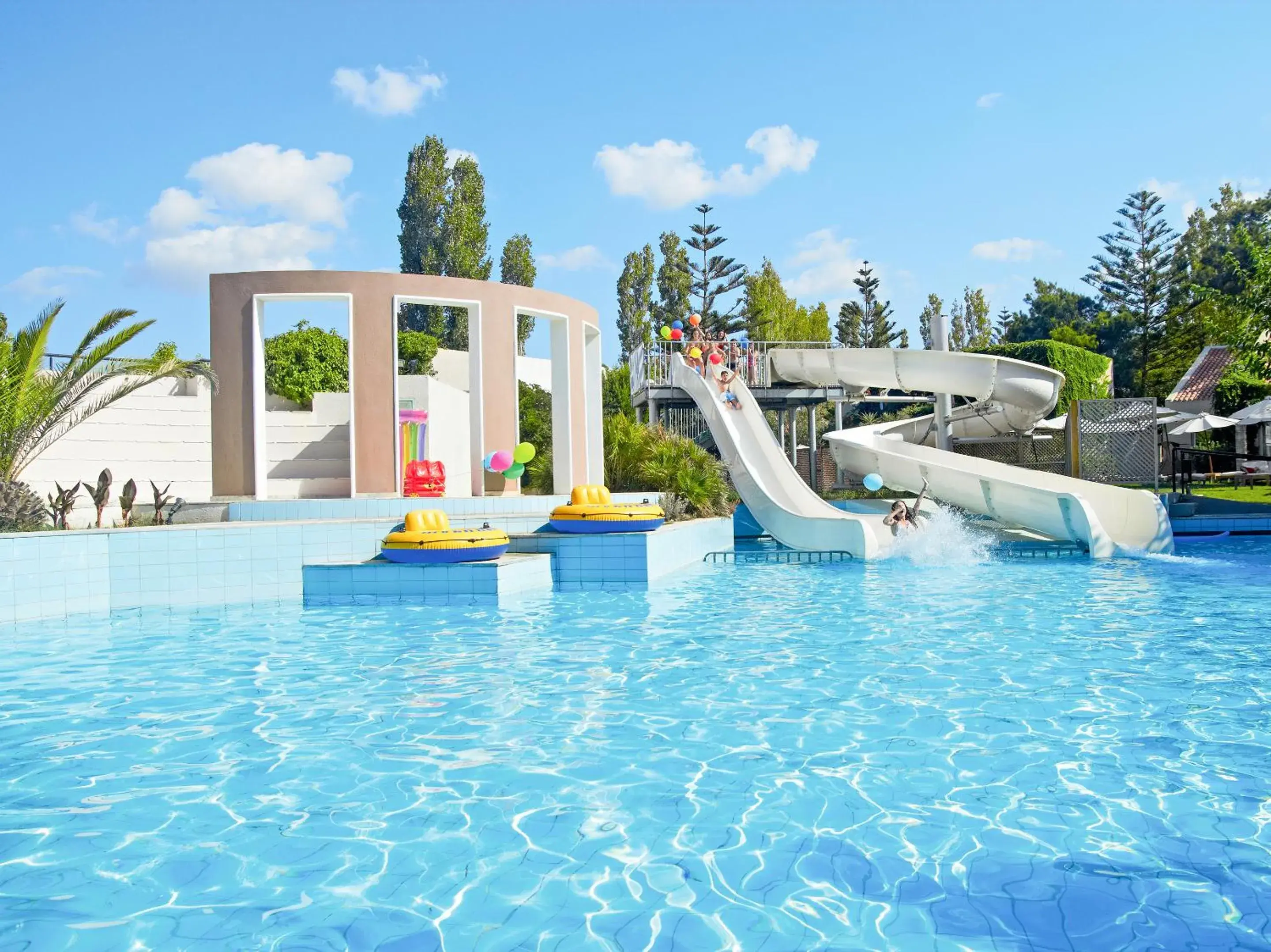 Swimming pool, Water Park in Grecotel Creta Palace