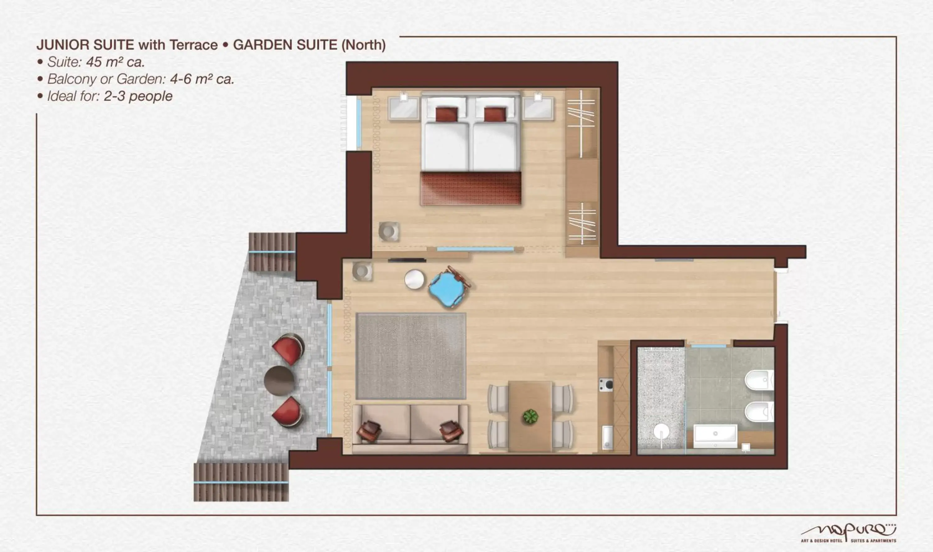 Floor Plan in Art & Design Hotel Napura