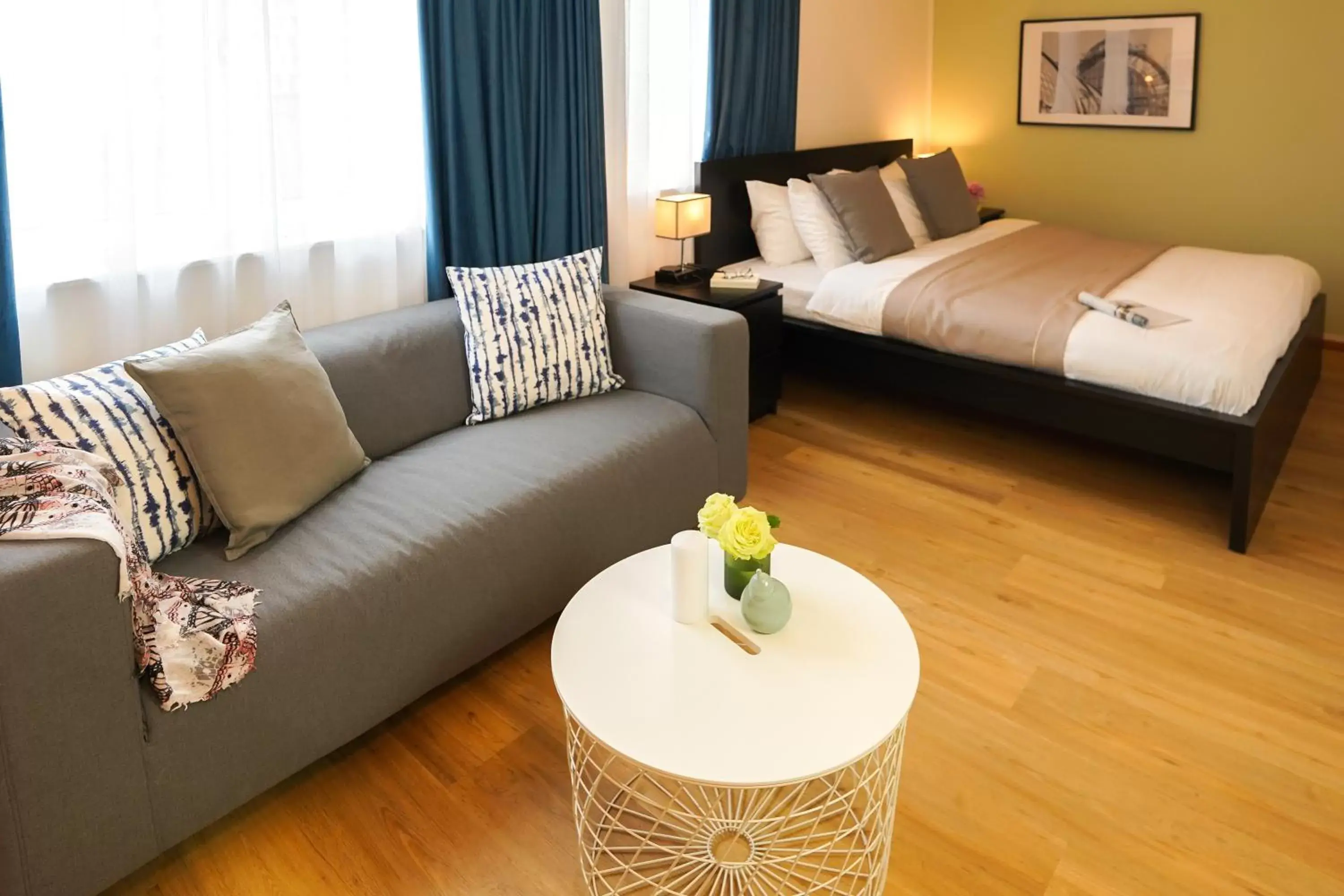 Bed in Citadines South Vienna Bed in Citadines South Vienna