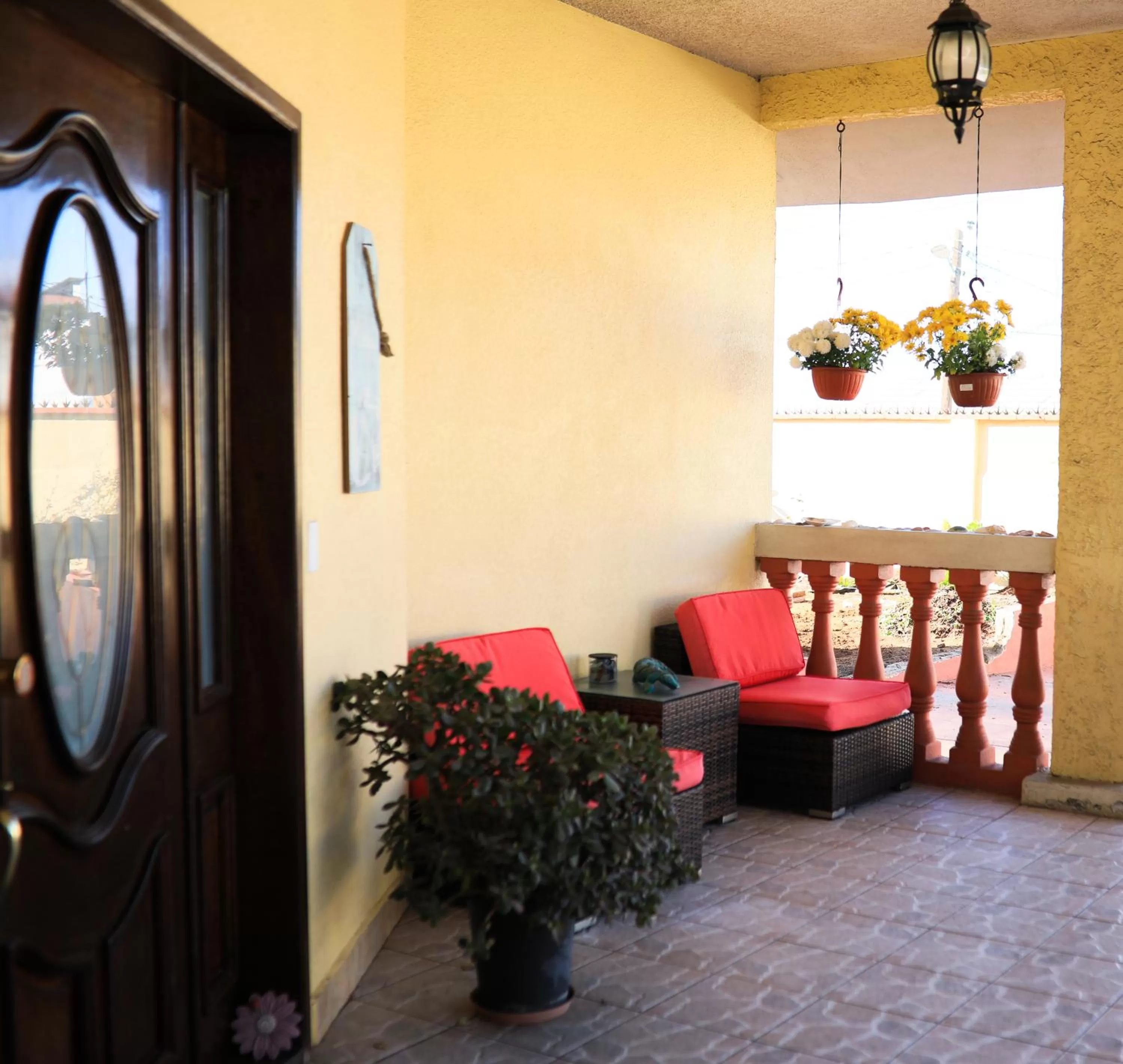 Patio in Playa Hermosa Inn at the beach